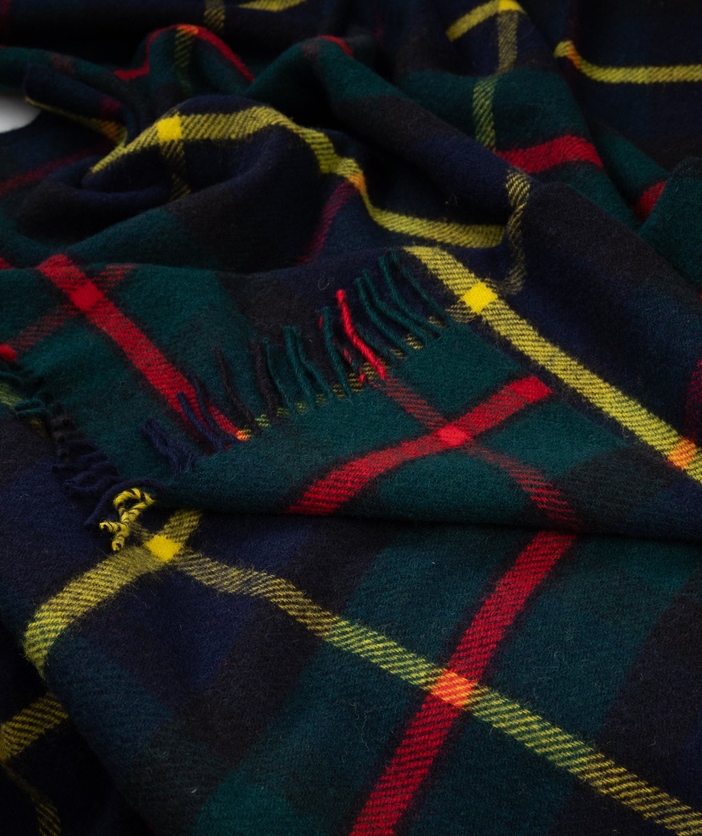 Highland Tweeds Pure New Wool Fluffy Throw ~ Hunting McLeod ~-Throws and Blankets-[bar code]-Prince of Scots