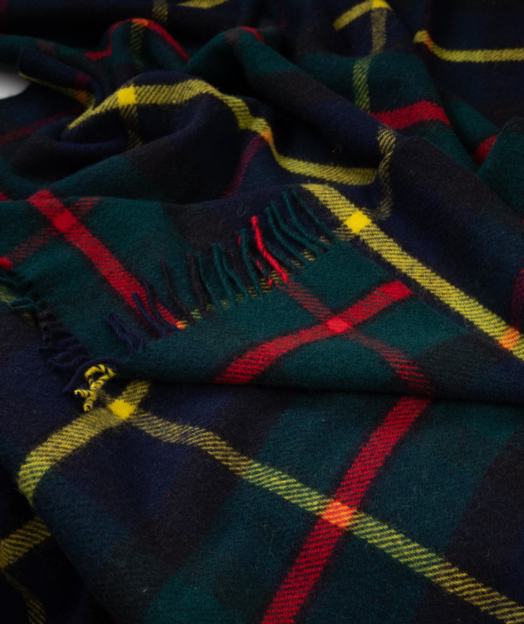 Highland Tweeds Pure New Wool Fluffy Throw ~ Hunting McLeod ~-Throws and Blankets-[bar code]-Prince of Scots