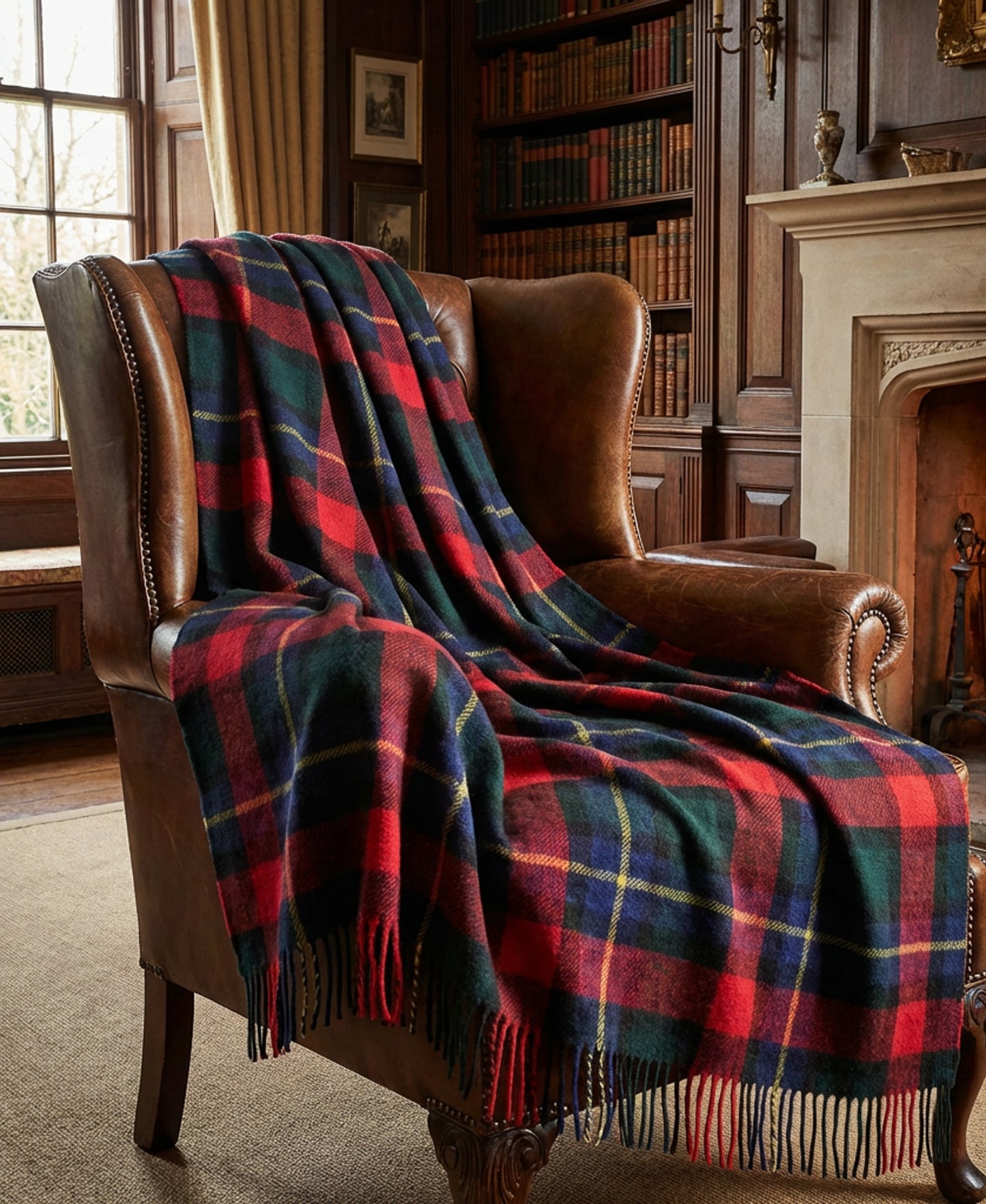 Highland Tweeds Pure New Wool Fluffy Throw ~ Kilgour ~-Throws and Blankets-[bar code]-Prince of Scots