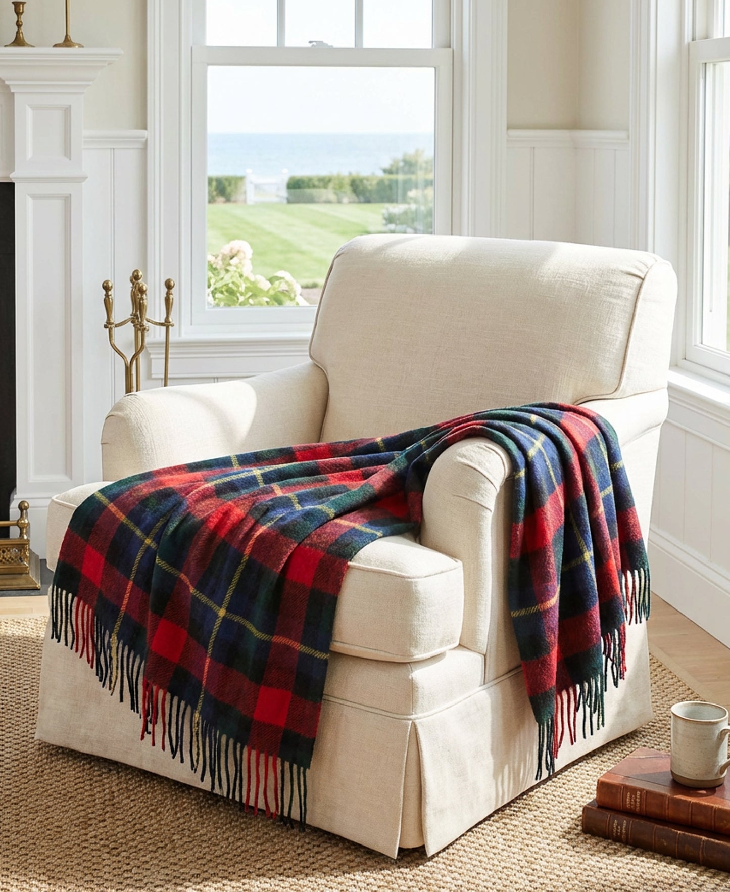 Highland Tweeds Pure New Wool Fluffy Throw ~ Kilgour ~-Throws and Blankets-[bar code]-Prince of Scots