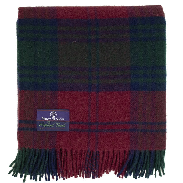 Prince of Scots Highland Tweed Pure New Wool Fluffy Throw ~ Maple