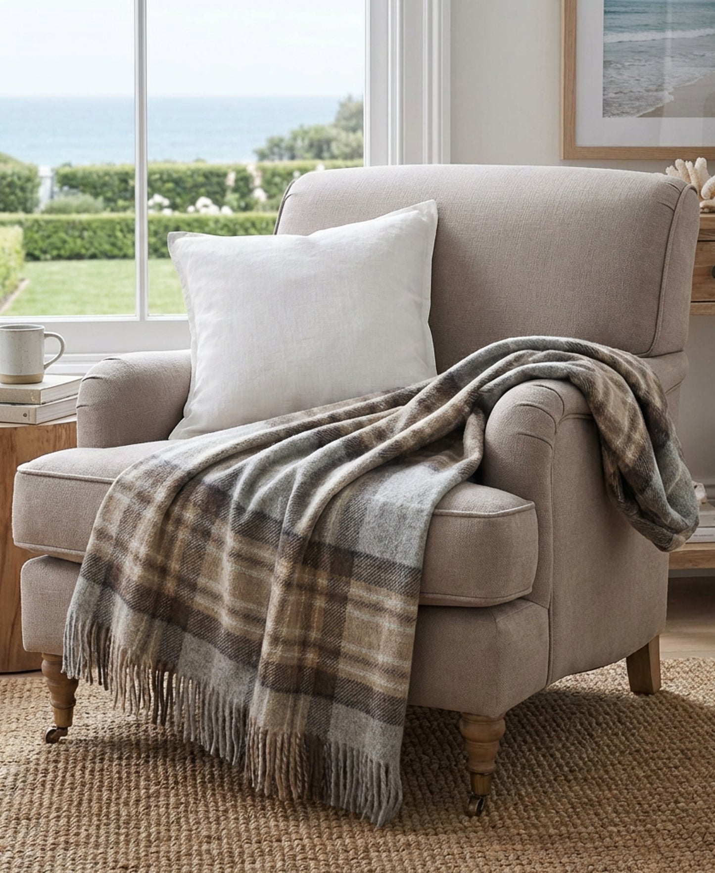 Highland Tweeds Pure New Wool Fluffy Throw ~ McKellar ~-Throws and Blankets-[bar code]-Prince of Scots