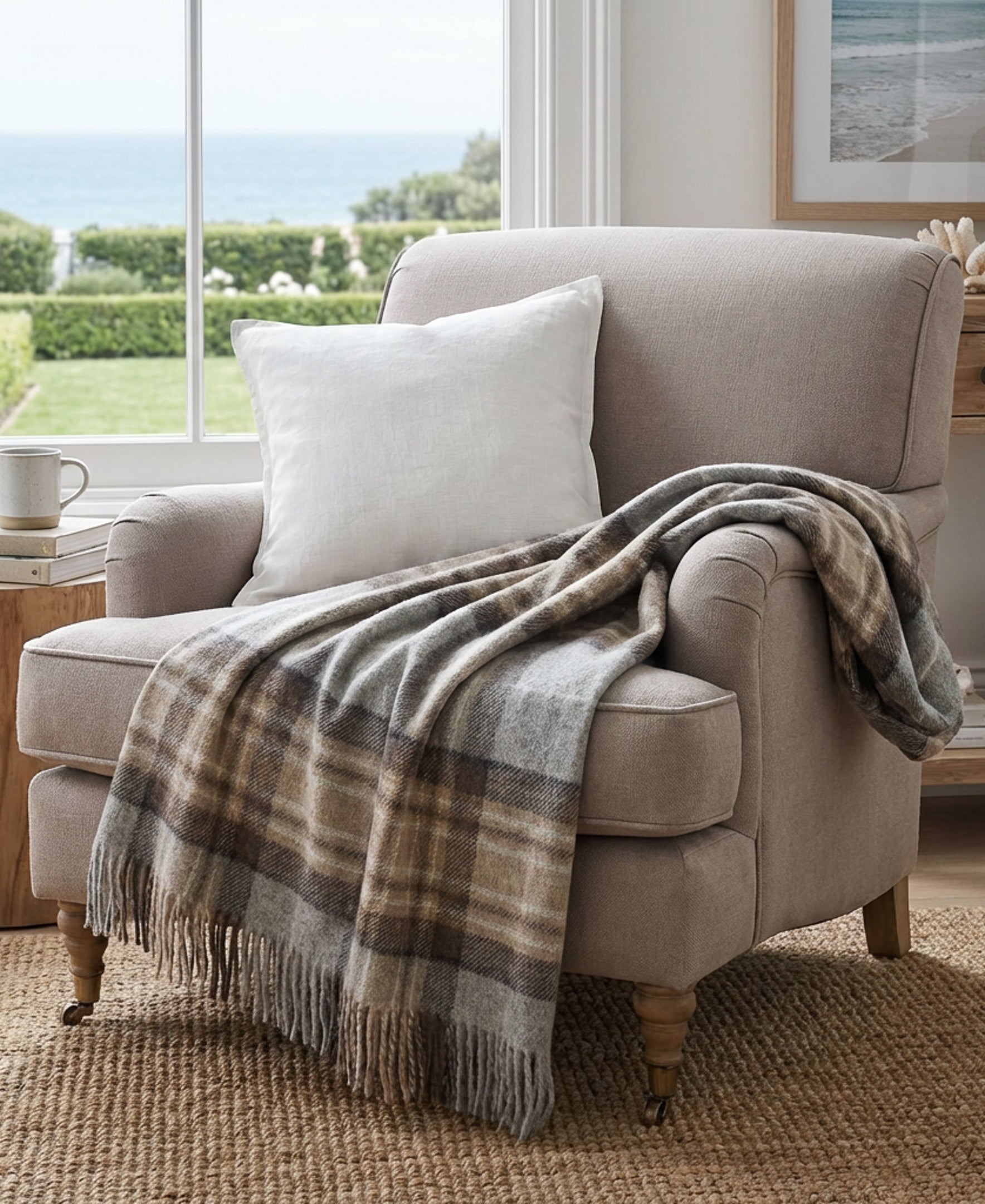 Highland Tweeds Pure New Wool Fluffy Throw ~ McKellar ~-Throws and Blankets-[bar code]-Prince of Scots
