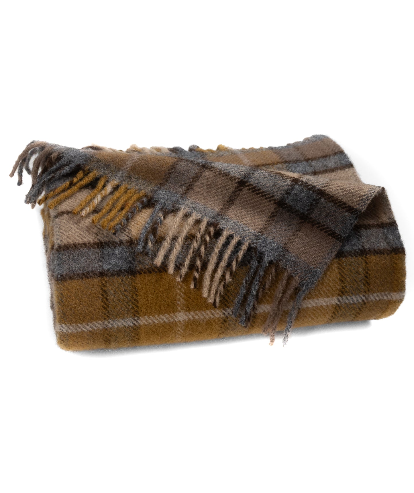 Highland Tweeds Pure New Wool Fluffy Throw ~ Natural Buchanan ~-Throws and Blankets-[bar code]-Prince of Scots