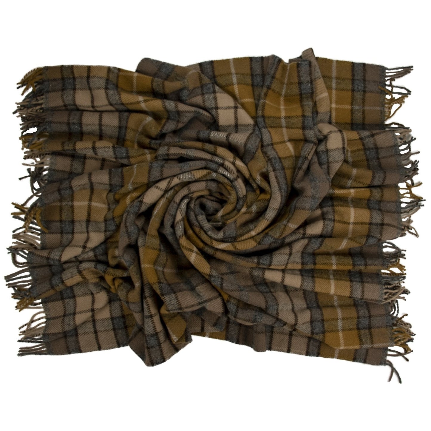 Prince of Scots Highland Tweed Pure New Wool Fluffy Throw ~ Natural Buchanan ~-Throws and Blankets-Prince of Scots-00810032750237-K40050018-003-Prince of Scots