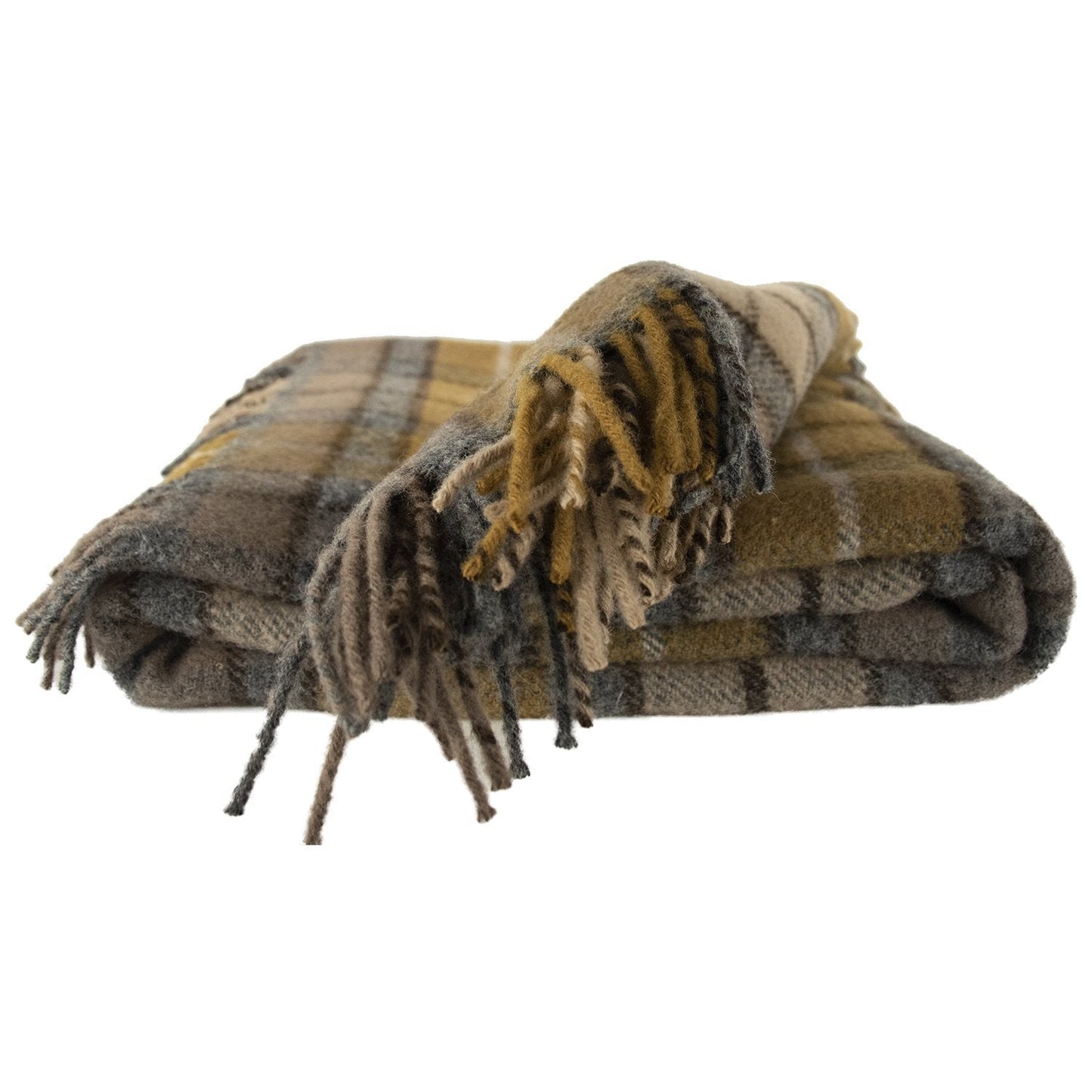 Prince of Scots Highland Tweed Pure New Wool Fluffy Throw ~ Natural Buchanan ~-Throws and Blankets-Prince of Scots-00810032750237-K40050018-003-Prince of Scots