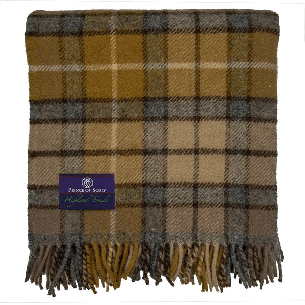 Prince of Scots Highland Tweed Pure New Wool Fluffy Throw ~ Natural Buchanan ~-Throws and Blankets-Prince of Scots-00810032750237-K40050018-003-Prince of Scots