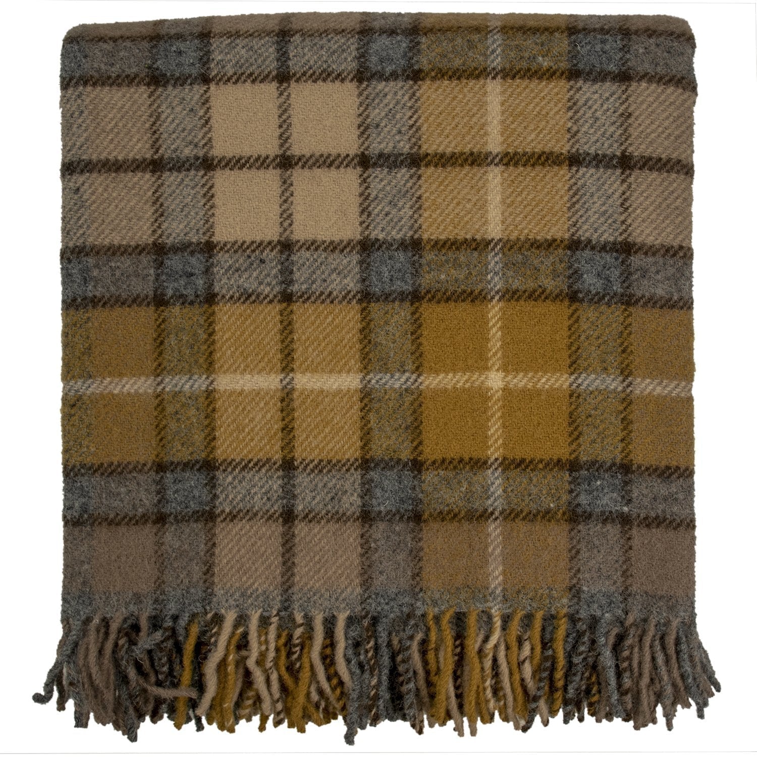 Prince of Scots Highland Tweed Pure New Wool Fluffy Throw ~ Natural Buchanan ~-Throws and Blankets-Prince of Scots-00810032750237-K40050018-003-Prince of Scots