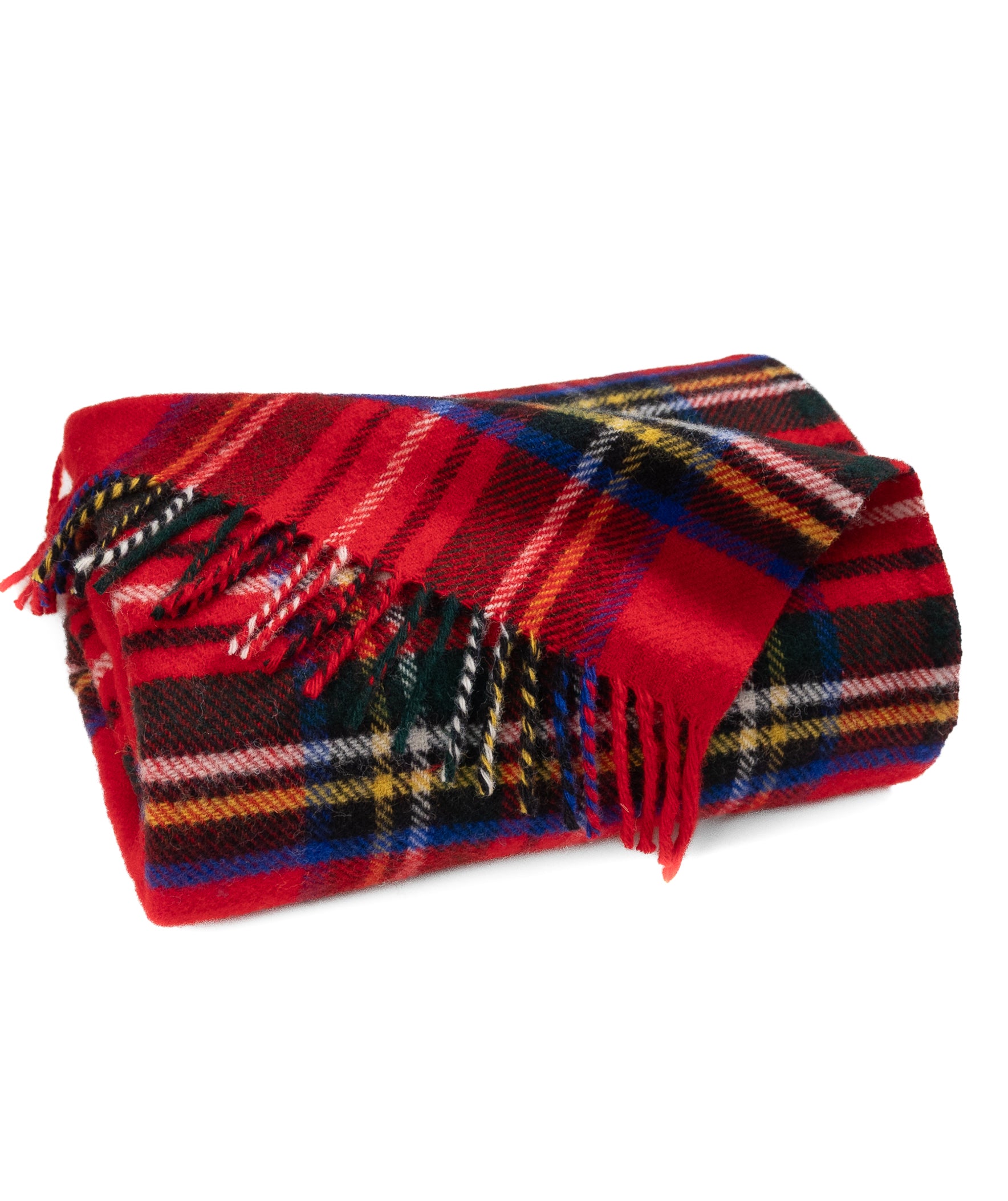 Highland Tweeds Pure New Wool Fluffy Throw ~ Royal Stewart ~-Throws and Blankets-[bar code]-Prince of Scots