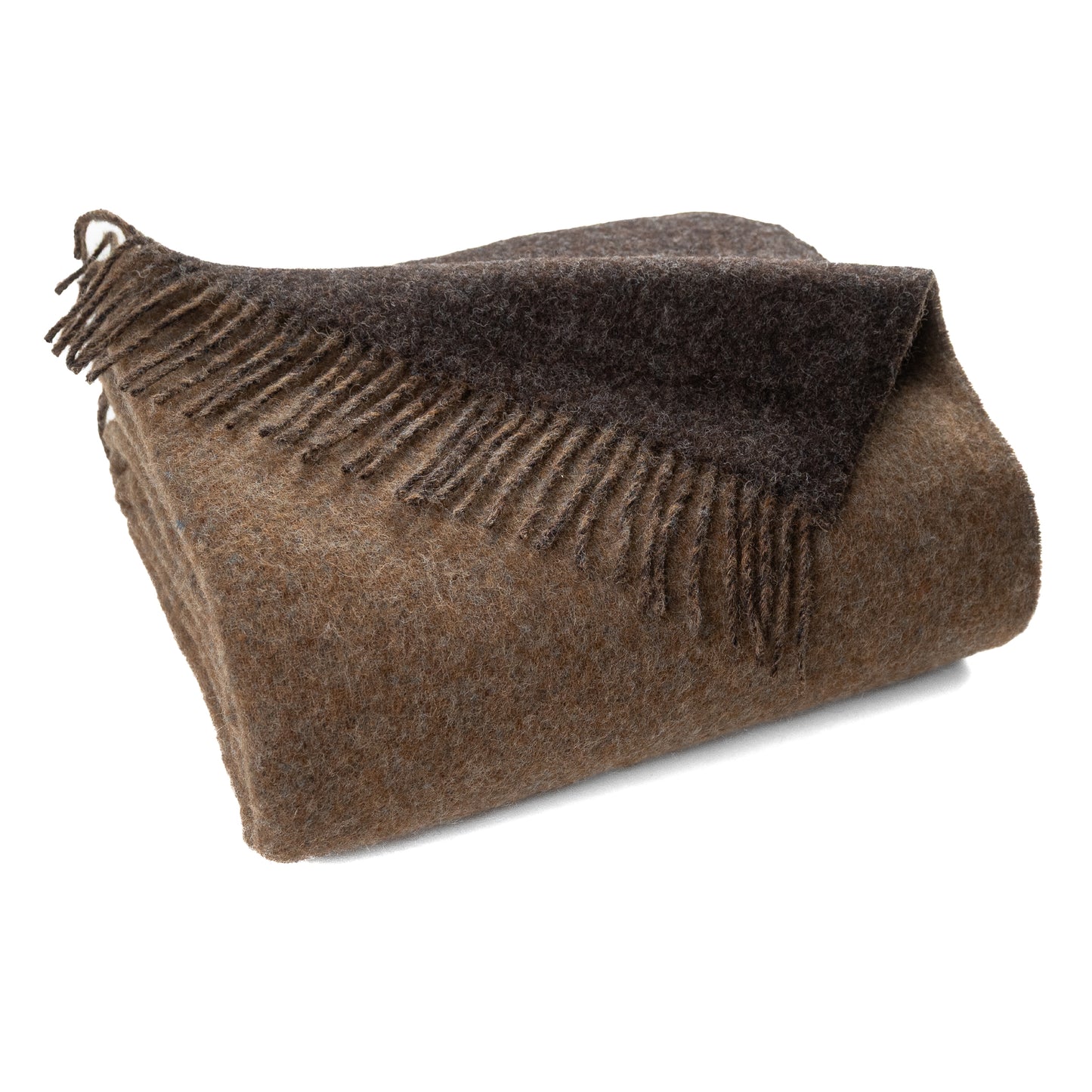 Highland Tweeds Reversible Double Cloth Throw (Mocha/Brown)-Throws and Blankets-[bar code]-Prince of Scots