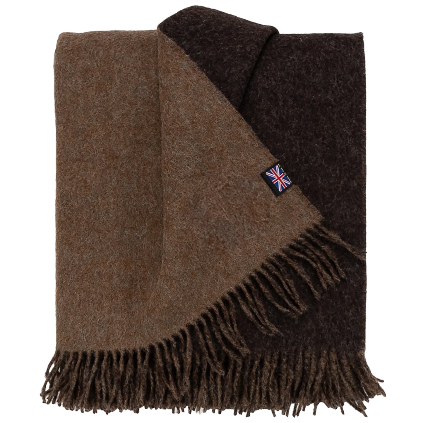 Highland Tweeds Reversible Double Cloth Throw (Mocha/Brown) Available 4/25-Throws and Blankets-[bar code]-Prince of Scots