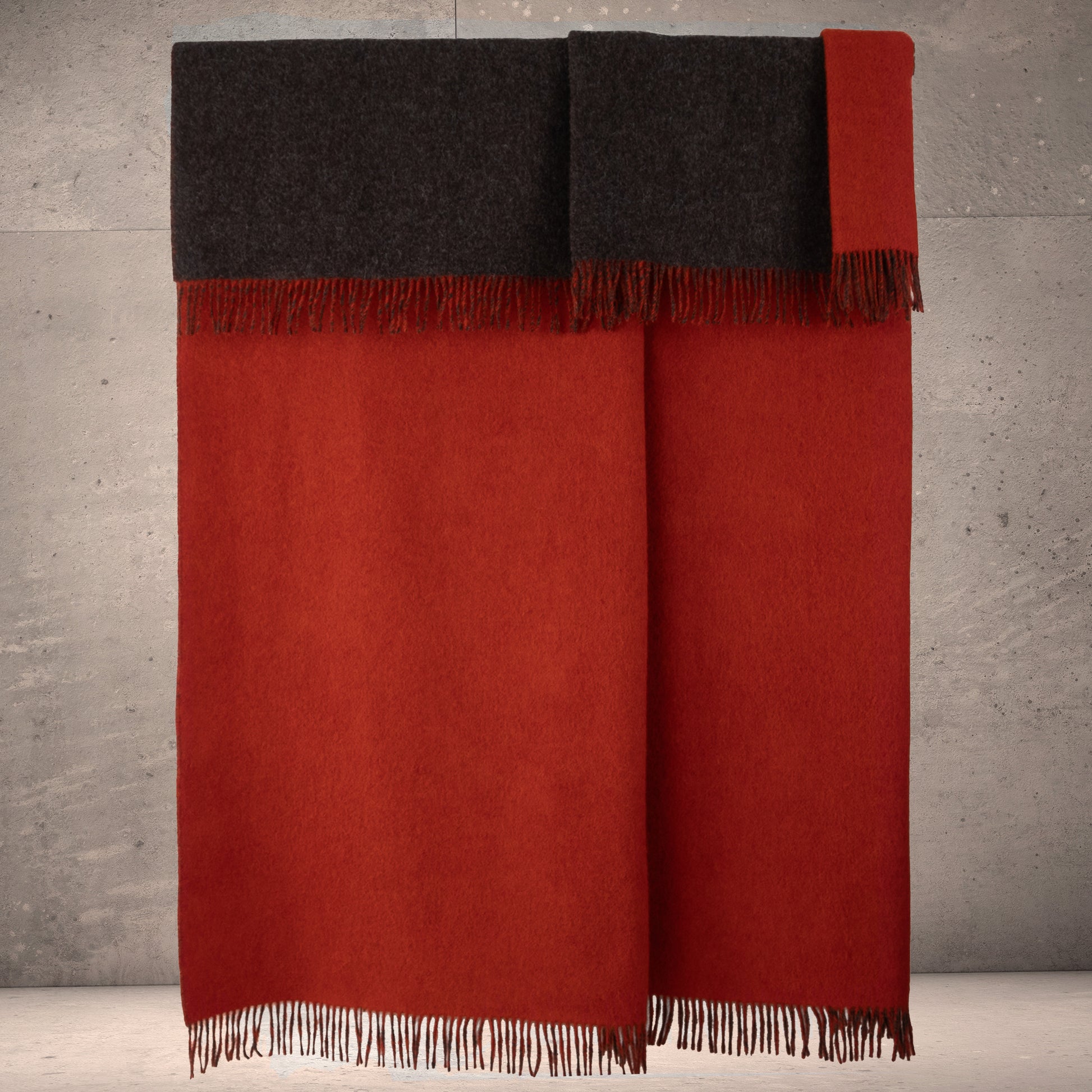 Highland Tweeds Reversible Double Cloth Throw (Orange/Brown) Available 4/25-Throws and Blankets-[bar code]-Prince of Scots