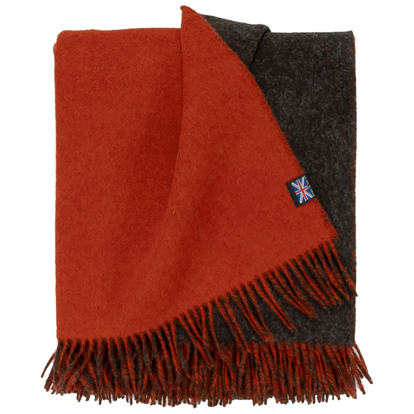 Highland Tweeds Reversible Double Cloth Throw (Orange/Brown) Available 4/25-Throws and Blankets-[bar code]-Prince of Scots
