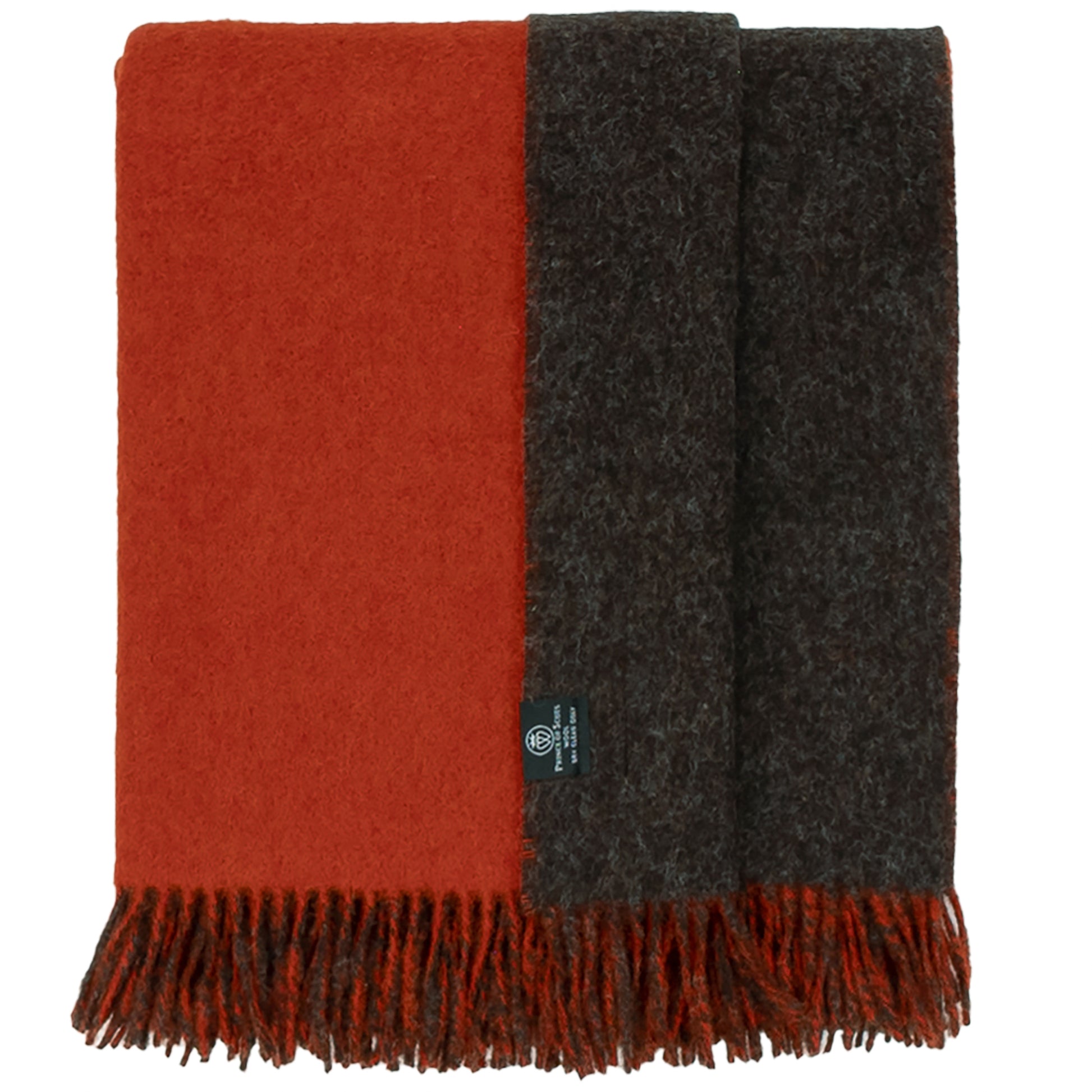 Highland Tweeds Reversible Double Cloth Throw (Orange/Brown) Available 4/25-Throws and Blankets-[bar code]-Prince of Scots