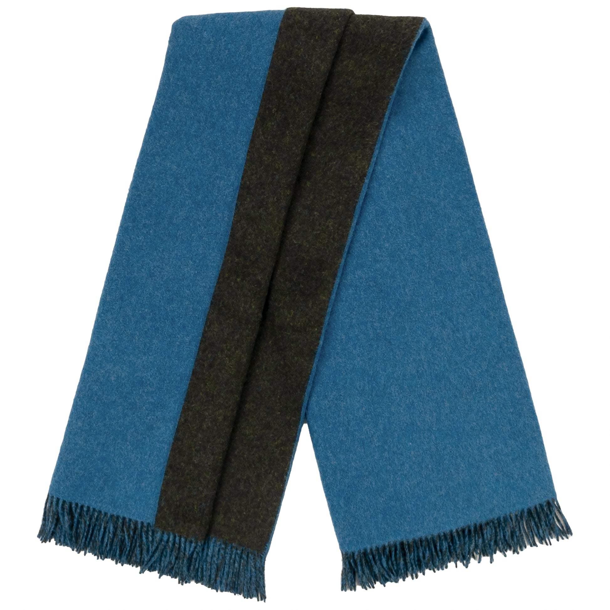 Highland Tweeds Reversible Double Cloth Throw (Sea/Green) Available 4/25-Throws and Blankets-[bar code]-Prince of Scots