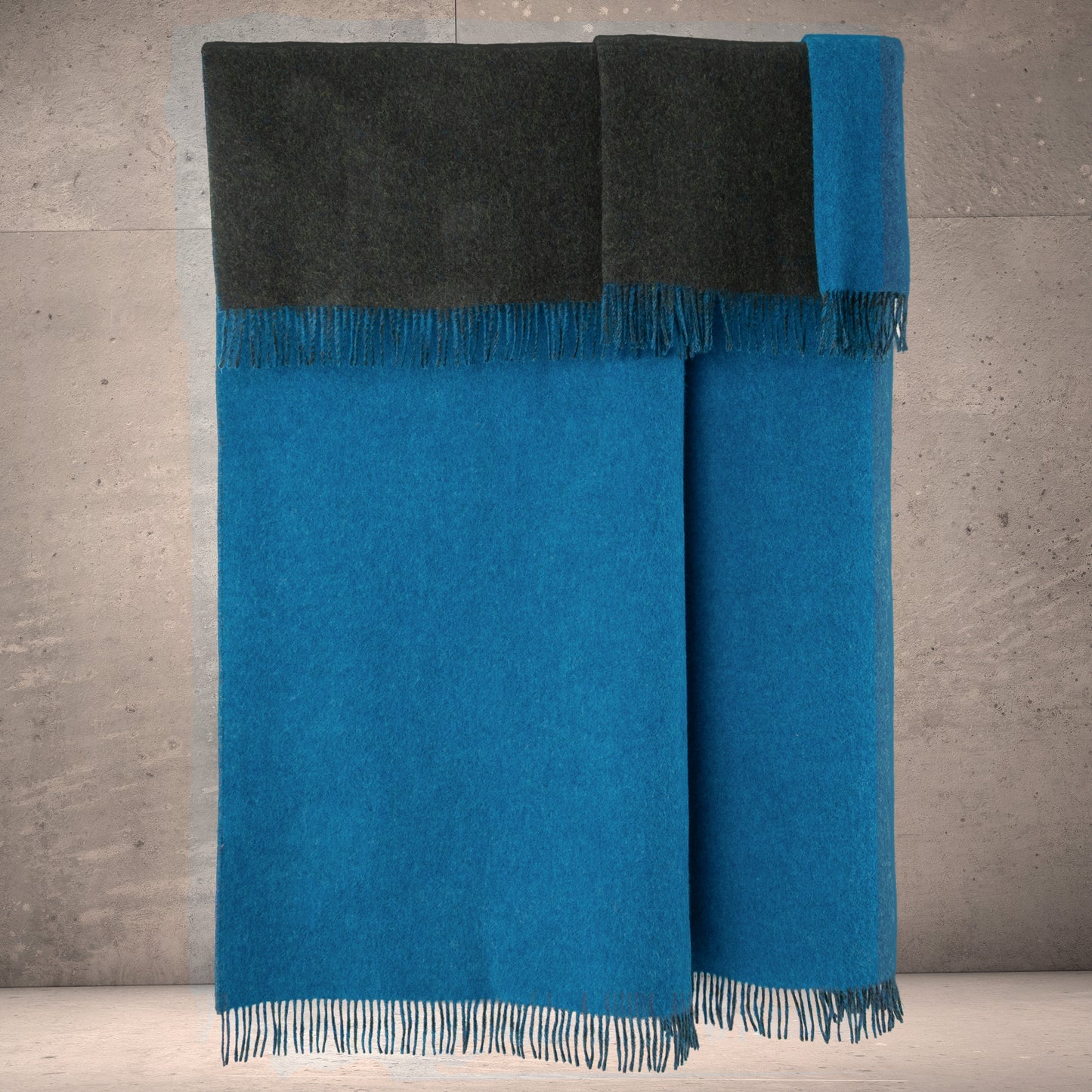 Highland Tweeds Reversible Double Cloth Throw (Sea/Green) Available 4/25-Throws and Blankets-[bar code]-Prince of Scots