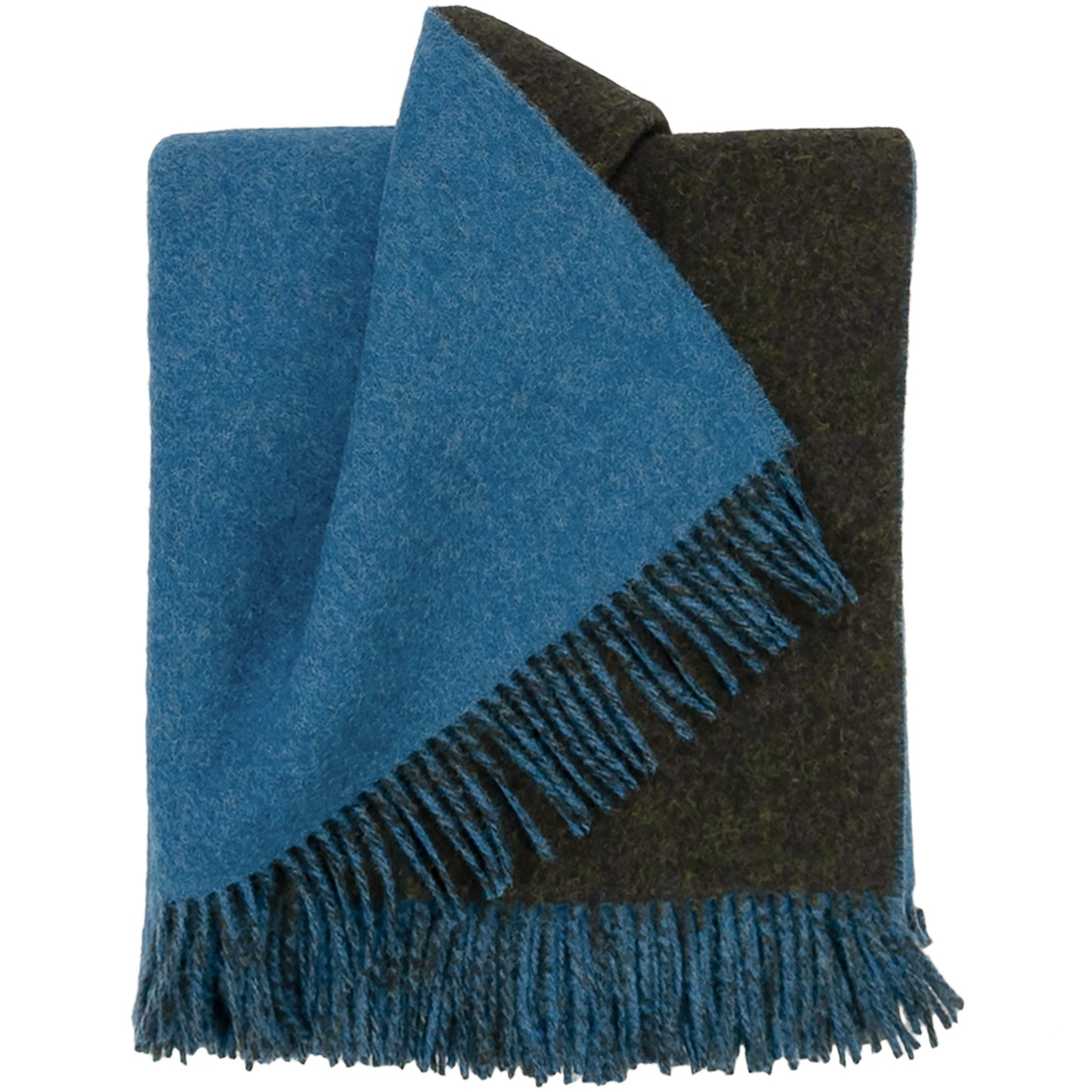 Highland Tweeds Reversible Double Cloth Throw (Sea/Green) Available 4/25-Throws and Blankets-[bar code]-Prince of Scots