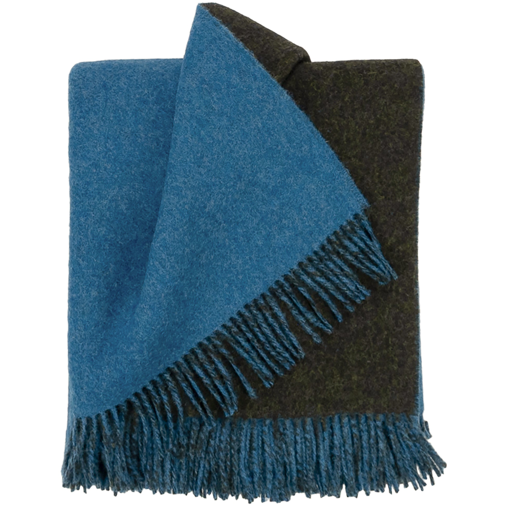 Highland Tweeds Reversible Double Cloth Throw (Sea/Green) Available 4/25-Throws and Blankets-[bar code]-Prince of Scots