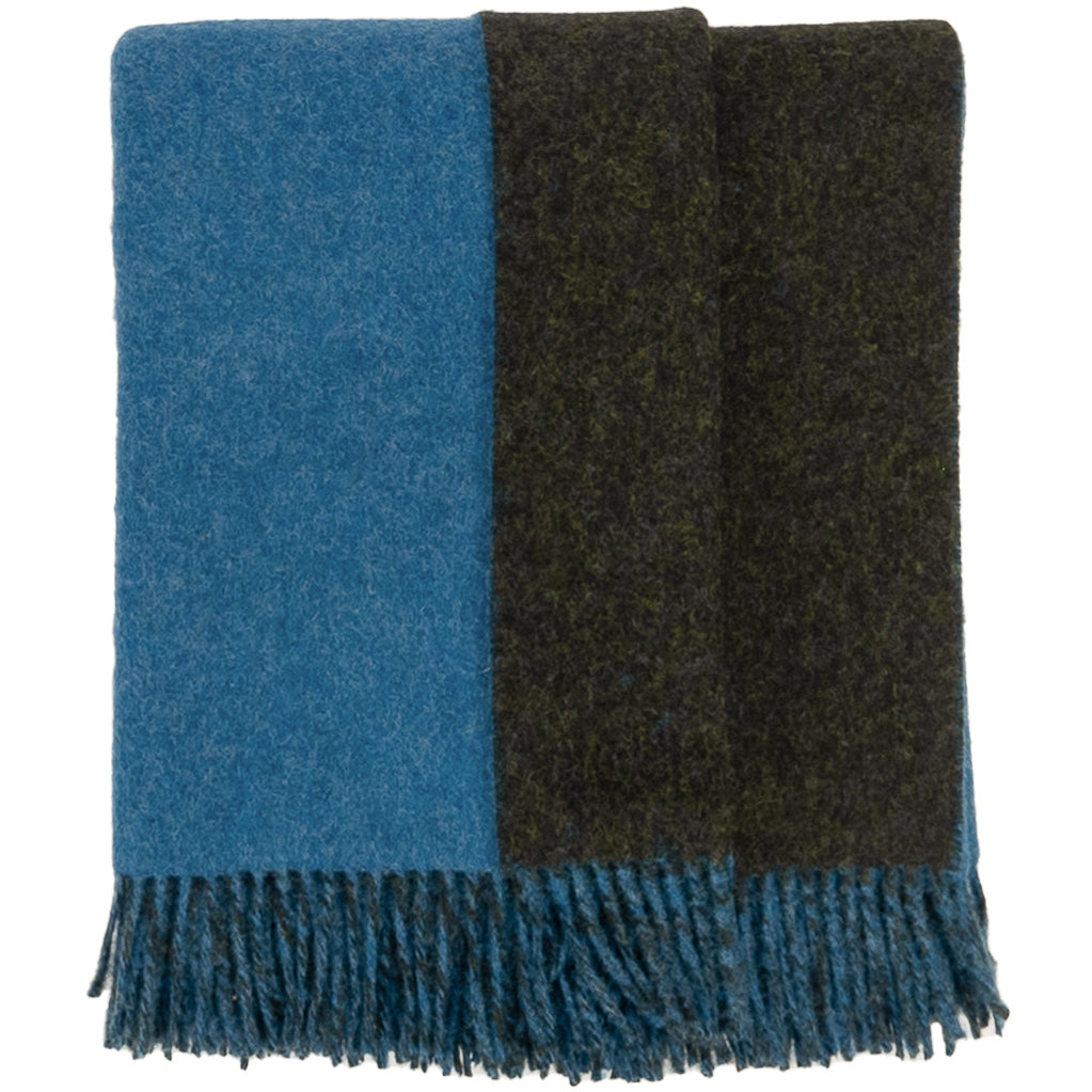 Highland Tweeds Reversible Double Cloth Throw (Sea/Green) Available 4/25-Throws and Blankets-[bar code]-Prince of Scots