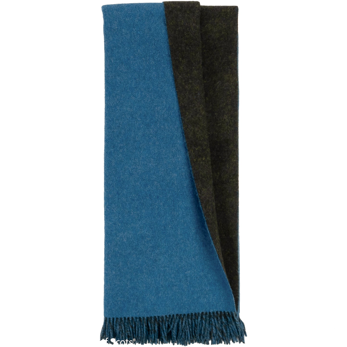 Highland Tweeds Reversible Double Cloth Throw (Sea/Green) Available 4/25-Throws and Blankets-[bar code]-Prince of Scots