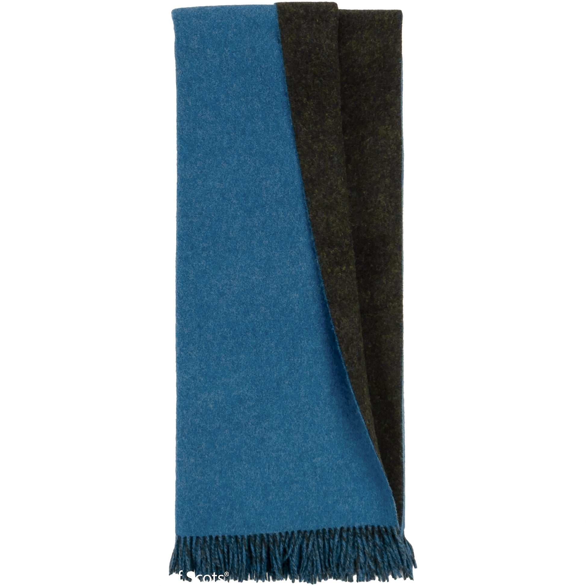 Highland Tweeds Reversible Double Cloth Throw (Sea/Green) Available 4/25-Throws and Blankets-[bar code]-Prince of Scots