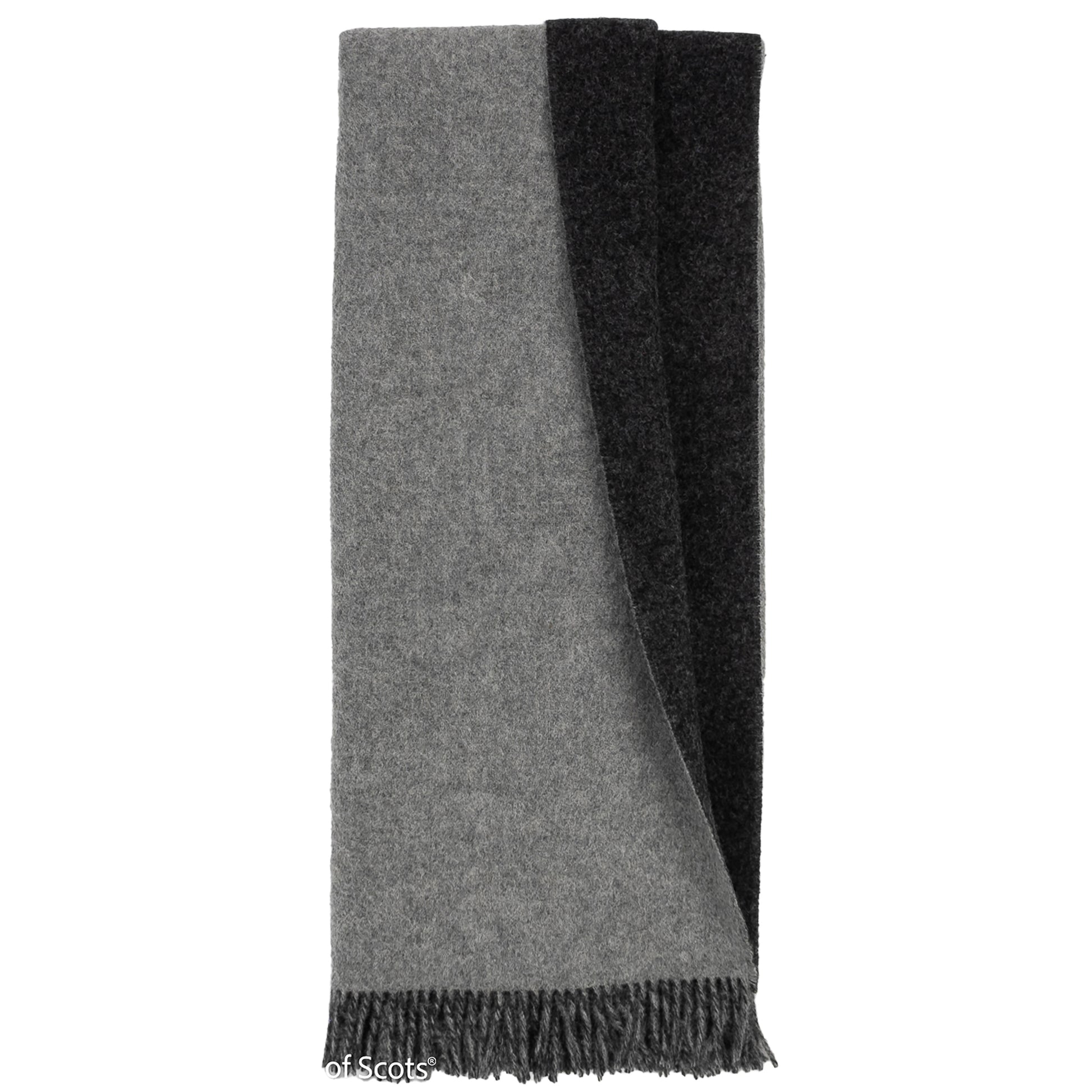 Highland Tweeds Reversible Double Cloth Throw (Silver/Grey) Available 4/25-Throws and Blankets-[bar code]-Prince of Scots