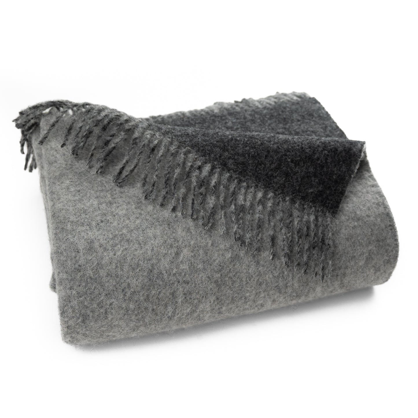 Highland Tweeds Reversible Double Cloth Throw (Silver/Grey)-Throws and Blankets-[bar code]-Prince of Scots