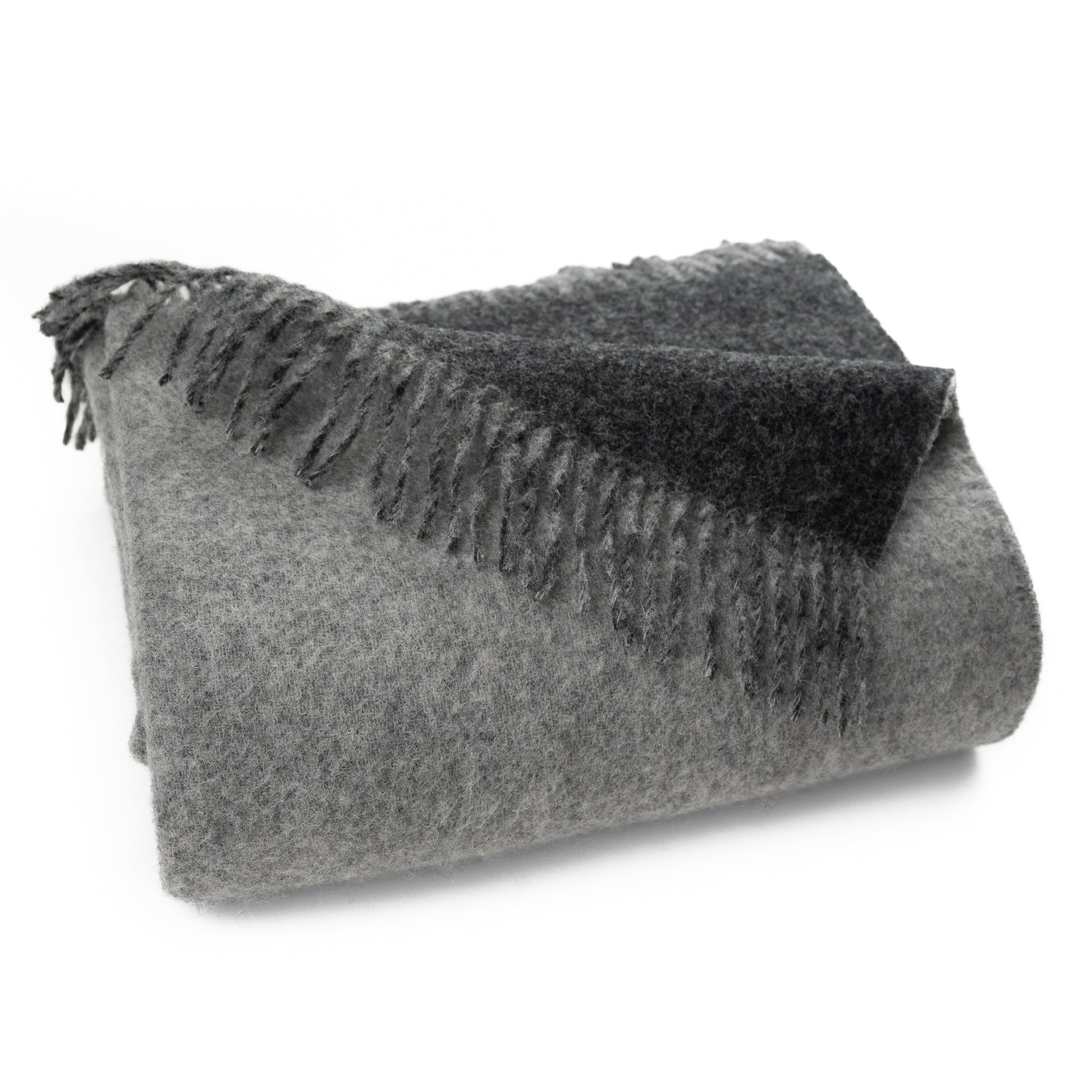 Highland Tweeds Reversible Double Cloth Throw (Silver/Grey)-Throws and Blankets-[bar code]-Prince of Scots