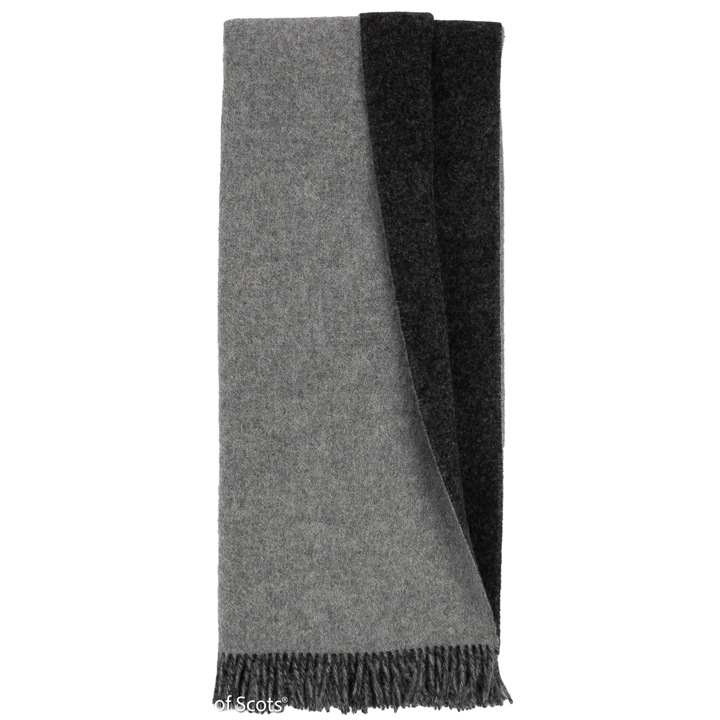 Highland Tweeds Reversible Double Cloth Throw (Silver/Grey) Available 4/25-Throws and Blankets-[bar code]-Prince of Scots