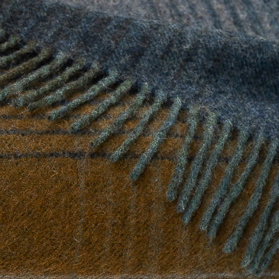 Highland Tweeds Shetland Lambswool Ombre Throw - Blue-Throws and Blankets-[bar code]-Prince of Scots