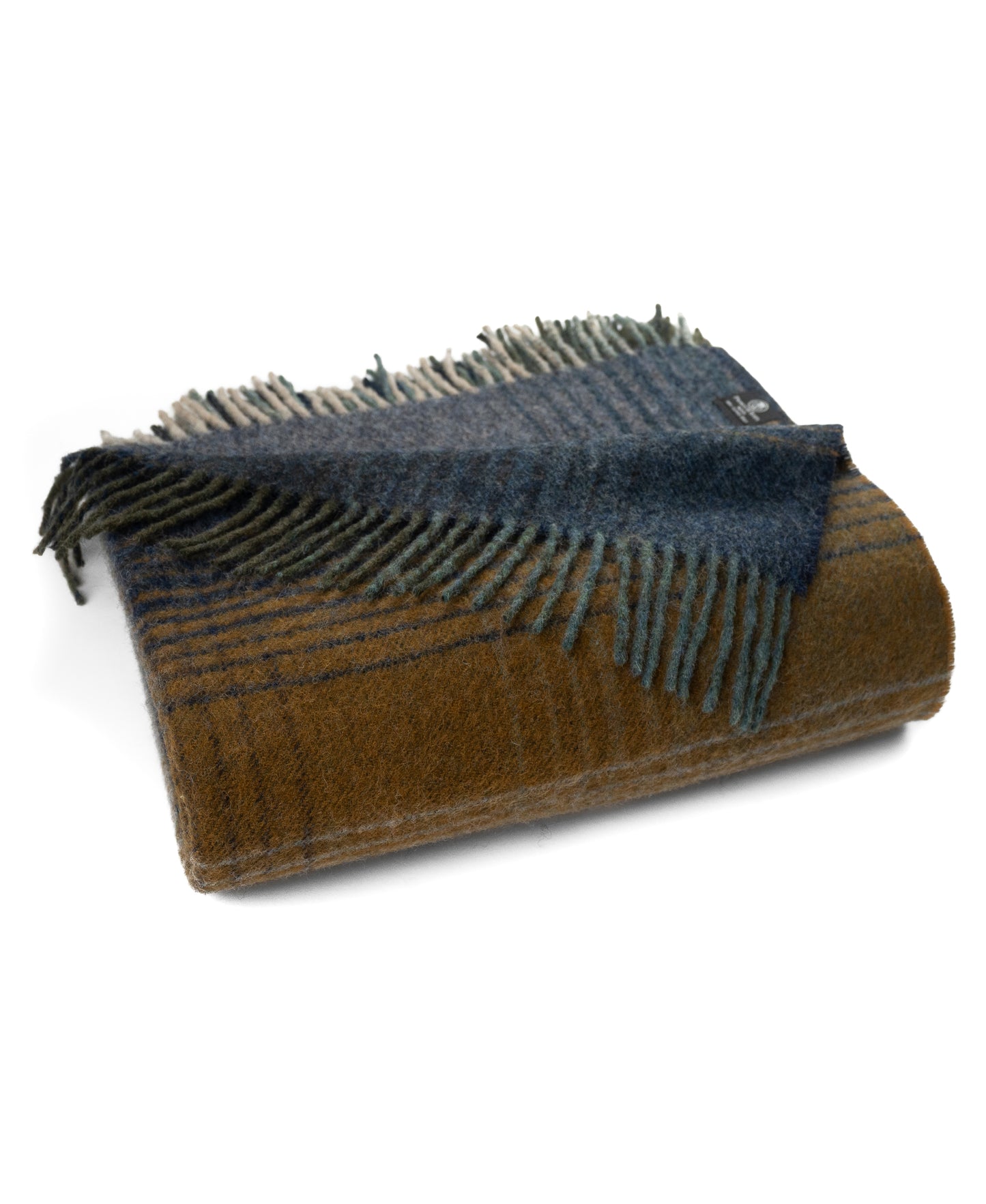 Highland Tweeds Shetland Lambswool Ombre Throw (Blue)-Throws and Blankets-[bar code]-Prince of Scots