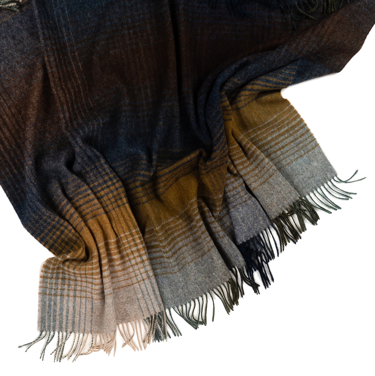 Highland Tweeds Shetland Lambswool Ombre Throw (Burgundy) Available 4/25-Throws and Blankets-[bar code]-Prince of Scots