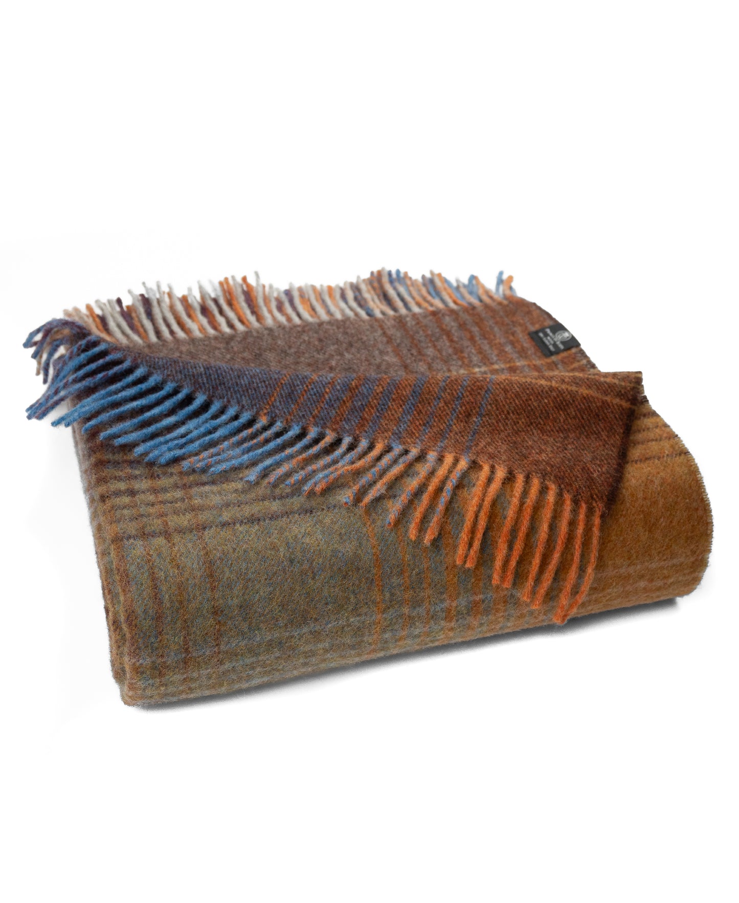 Highland Tweeds Shetland Lambswool Ombre Throw (Burgundy)-Throws and Blankets-[bar code]-Prince of Scots