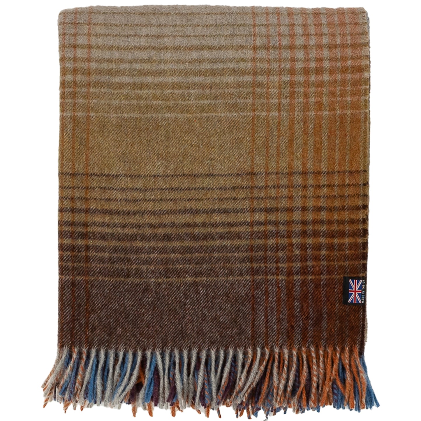 Highland Tweeds Shetland Lambswool Ombre Throw (Burgundy) Available 4/25-Throws and Blankets-[bar code]-Prince of Scots