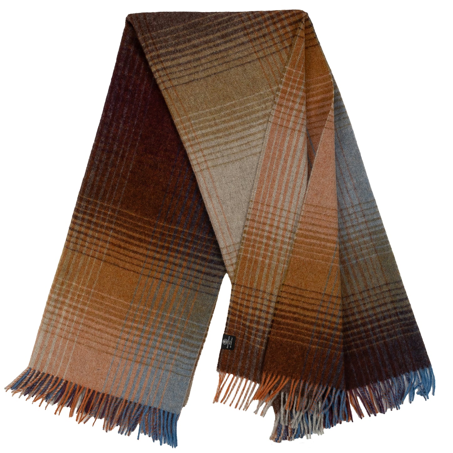 Highland Tweeds Shetland Lambswool Ombre Throw (Burgundy) Available 4/25-Throws and Blankets-[bar code]-Prince of Scots