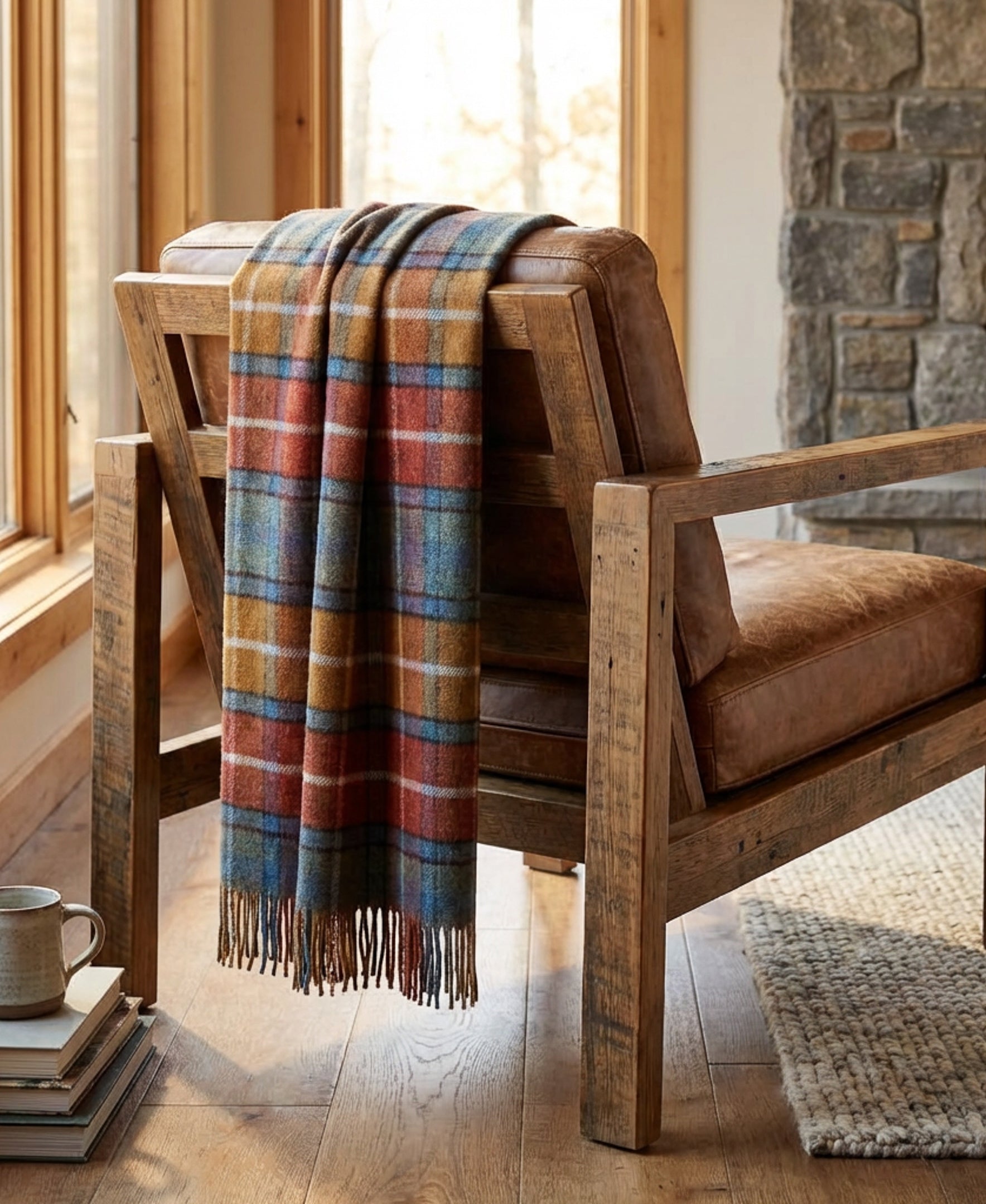 Highland Tweeds Shetland Lambswool Throw (Antique Buchanan)-Throws and Blankets-[bar code]-Prince of Scots