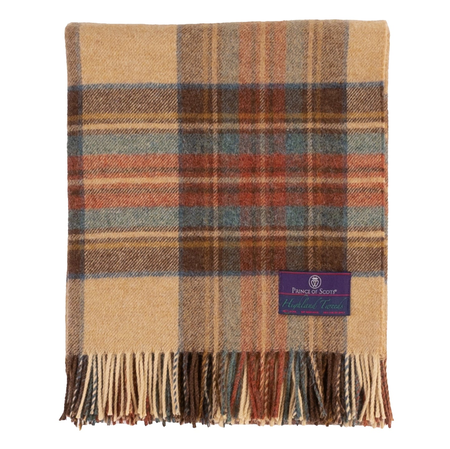 Highland Tweeds Shetland Wool Throw (Antique Dress Stewart)-Throws and Blankets-[bar code]-J4050028-15-Prince of Scots