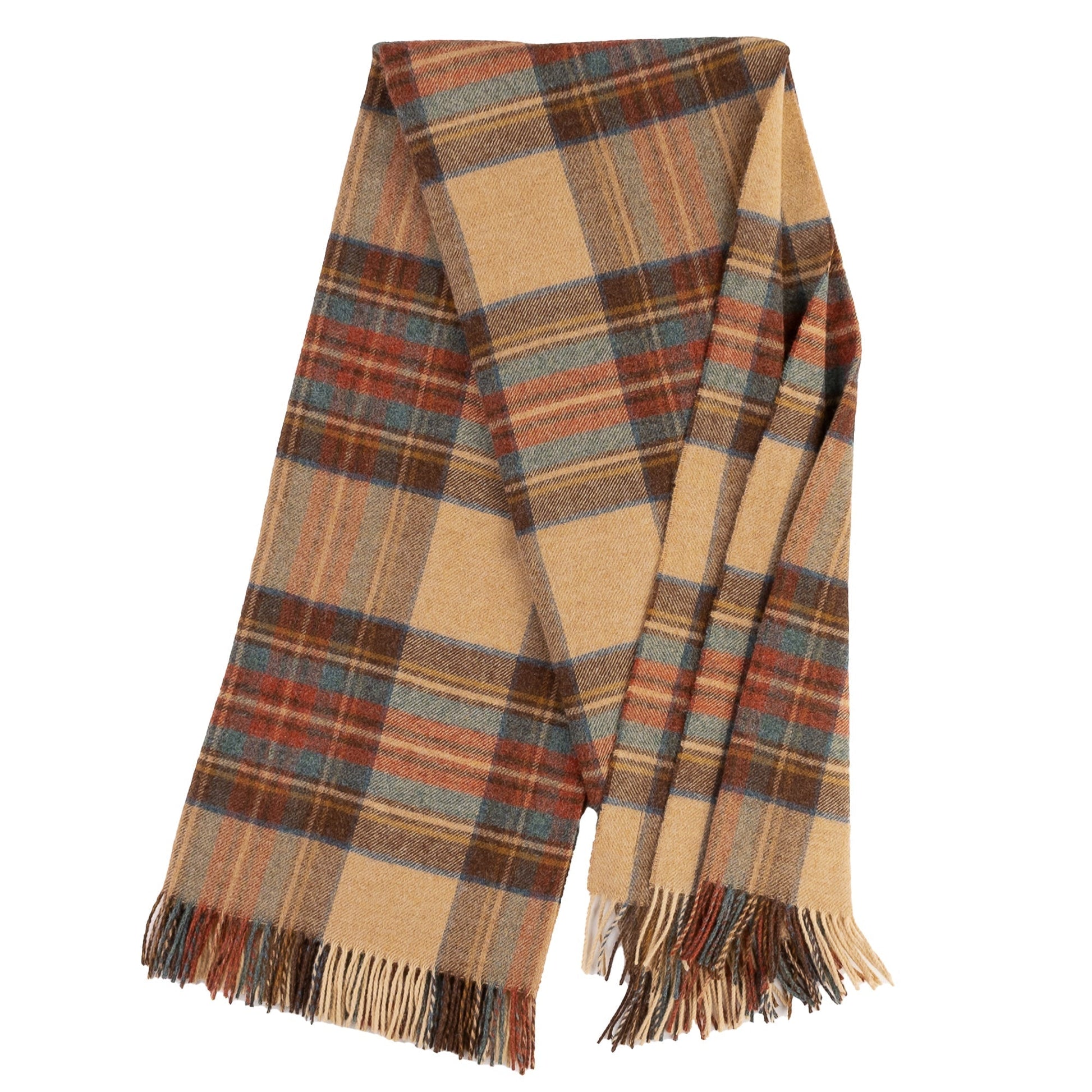 Highland Tweeds Shetland Wool Throw (Antique Dress Stewart)-Throws and Blankets-[bar code]-J4050028-15-Prince of Scots