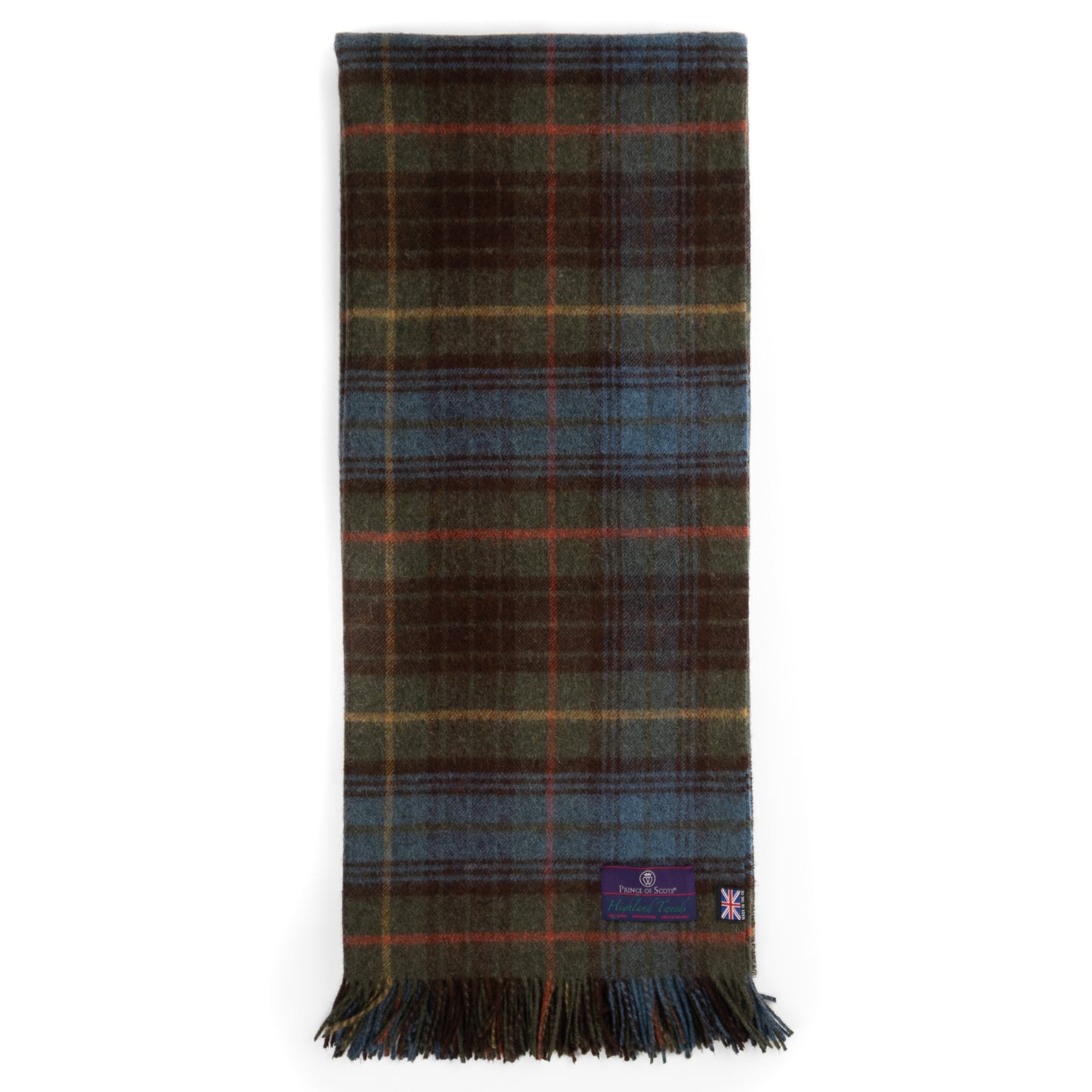 Highland Tweeds Shetland Lambswool Throw (Antique Hunting Stewart)-Throws and Blankets-[bar code]-Prince of Scots