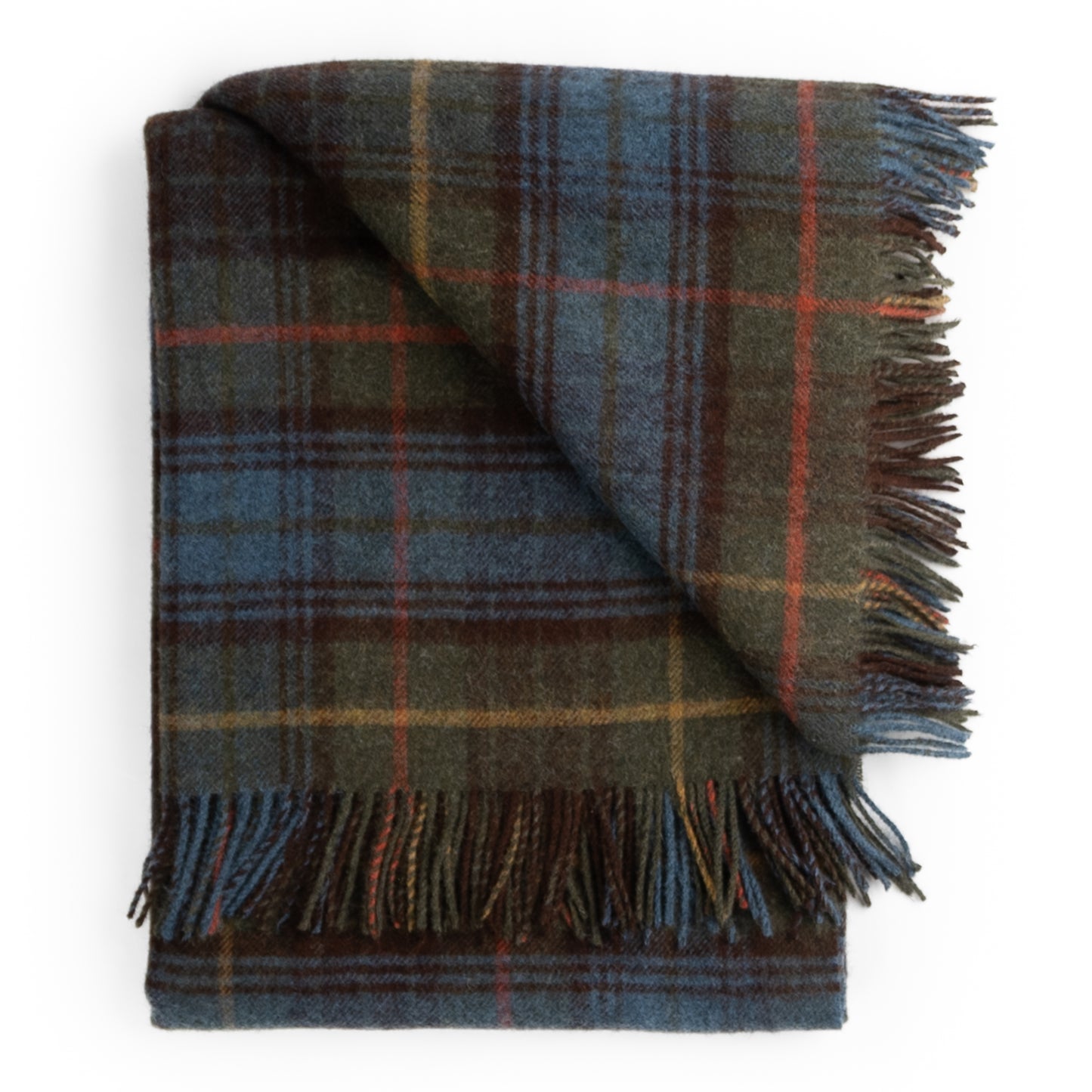 Highland Tweeds Shetland Lambswool Throw (Antique Hunting Stewart)-Throws and Blankets-[bar code]-Prince of Scots