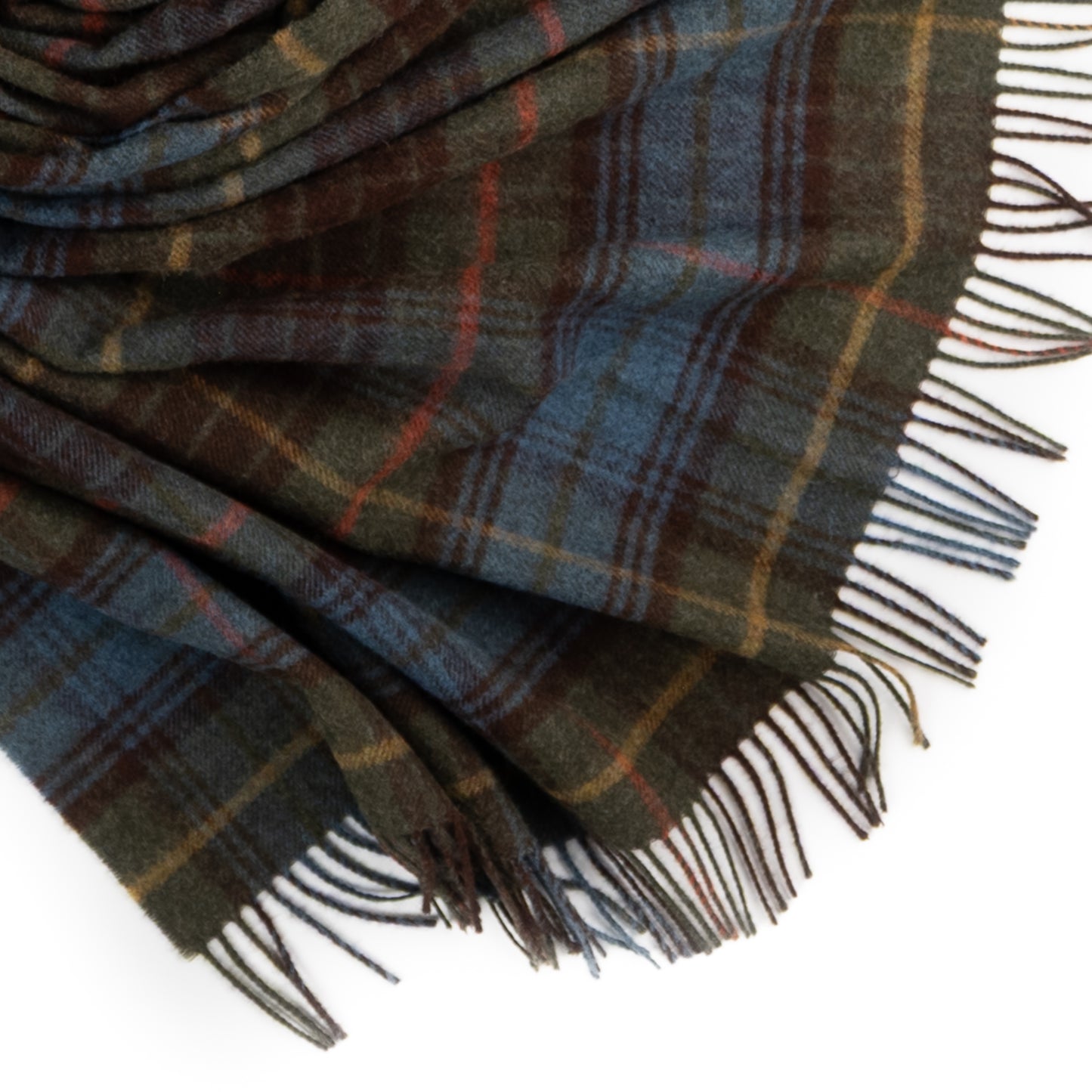 Highland Tweeds Shetland Lambswool Throw (Antique Hunting Stewart)-Throws and Blankets-[bar code]-Prince of Scots