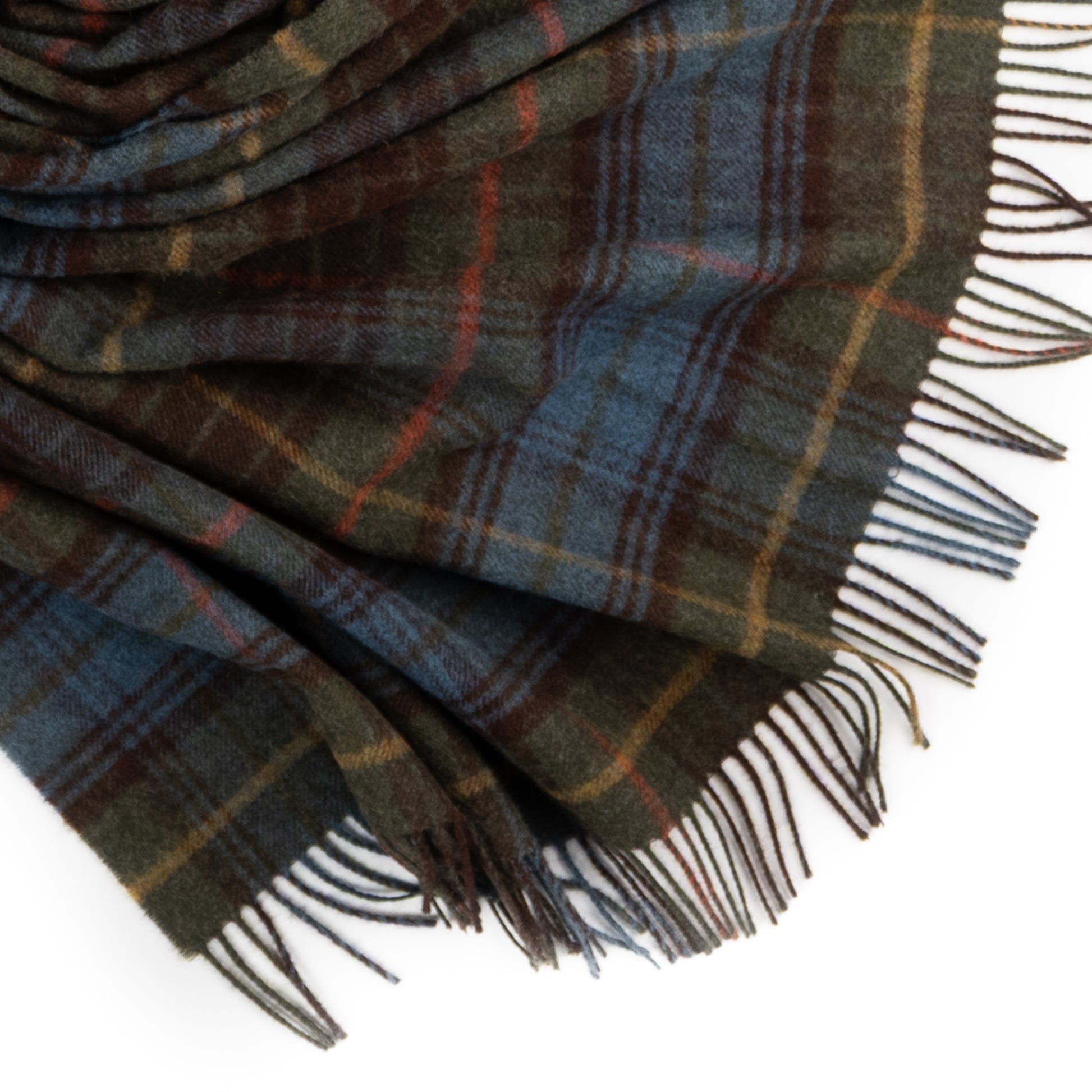 Highland Tweeds Shetland Lambswool Throw (Antique Hunting Stewart)-Throws and Blankets-[bar code]-Prince of Scots