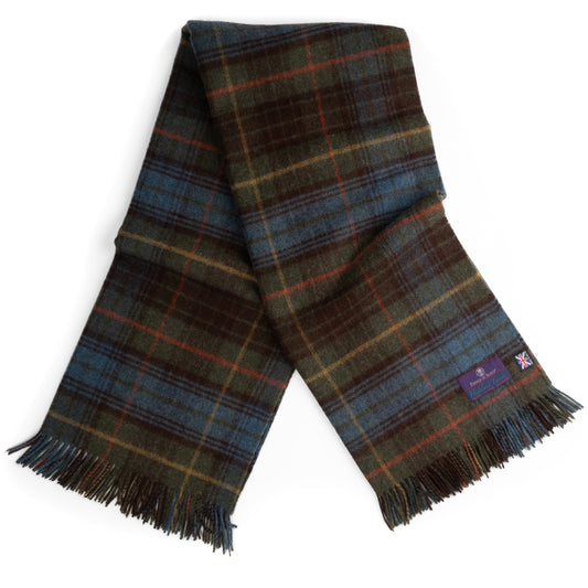 Highland Tweeds Shetland Lambswool Throw (Antique Hunting Stewart)-Throws and Blankets-[bar code]-Prince of Scots
