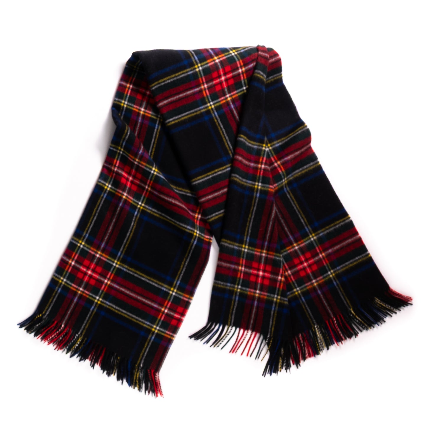 Highland Tweeds Shetland Lambswool Throw (Black Stewart)-Throws and Blankets-[bar code]-Prince of Scots