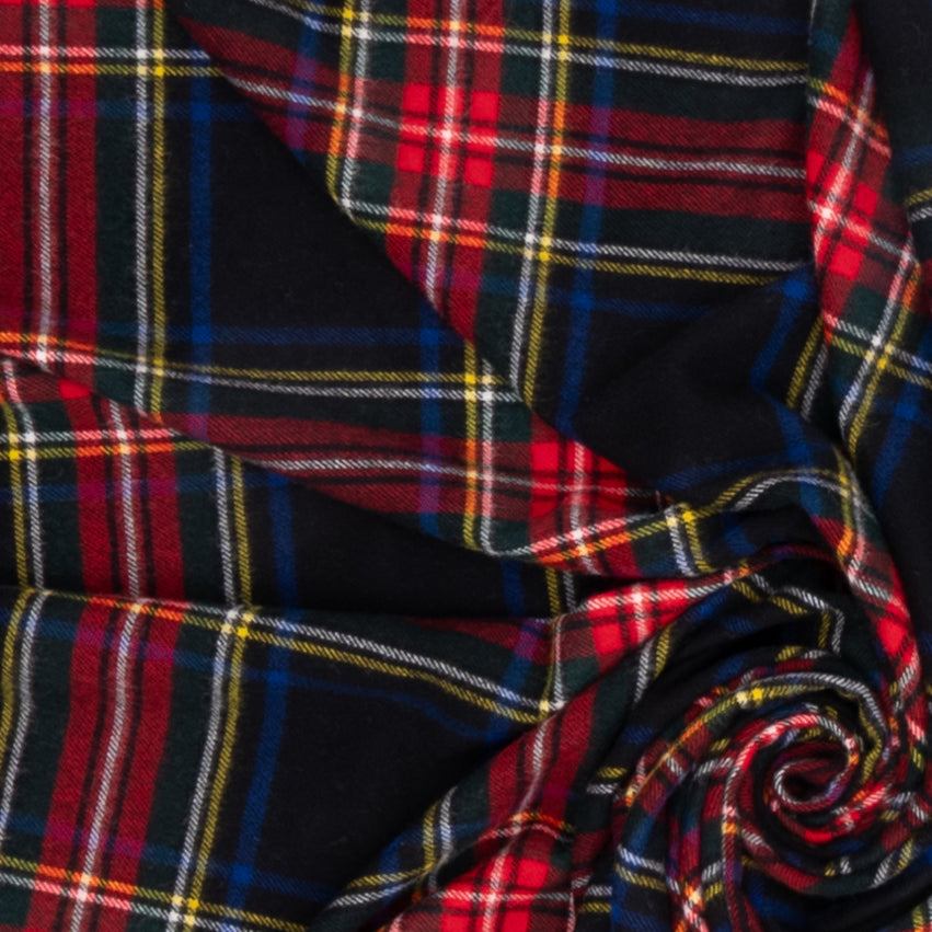 Highland Tweeds Shetland Lambswool Throw (Black Stewart)-Throws and Blankets-[bar code]-Prince of Scots