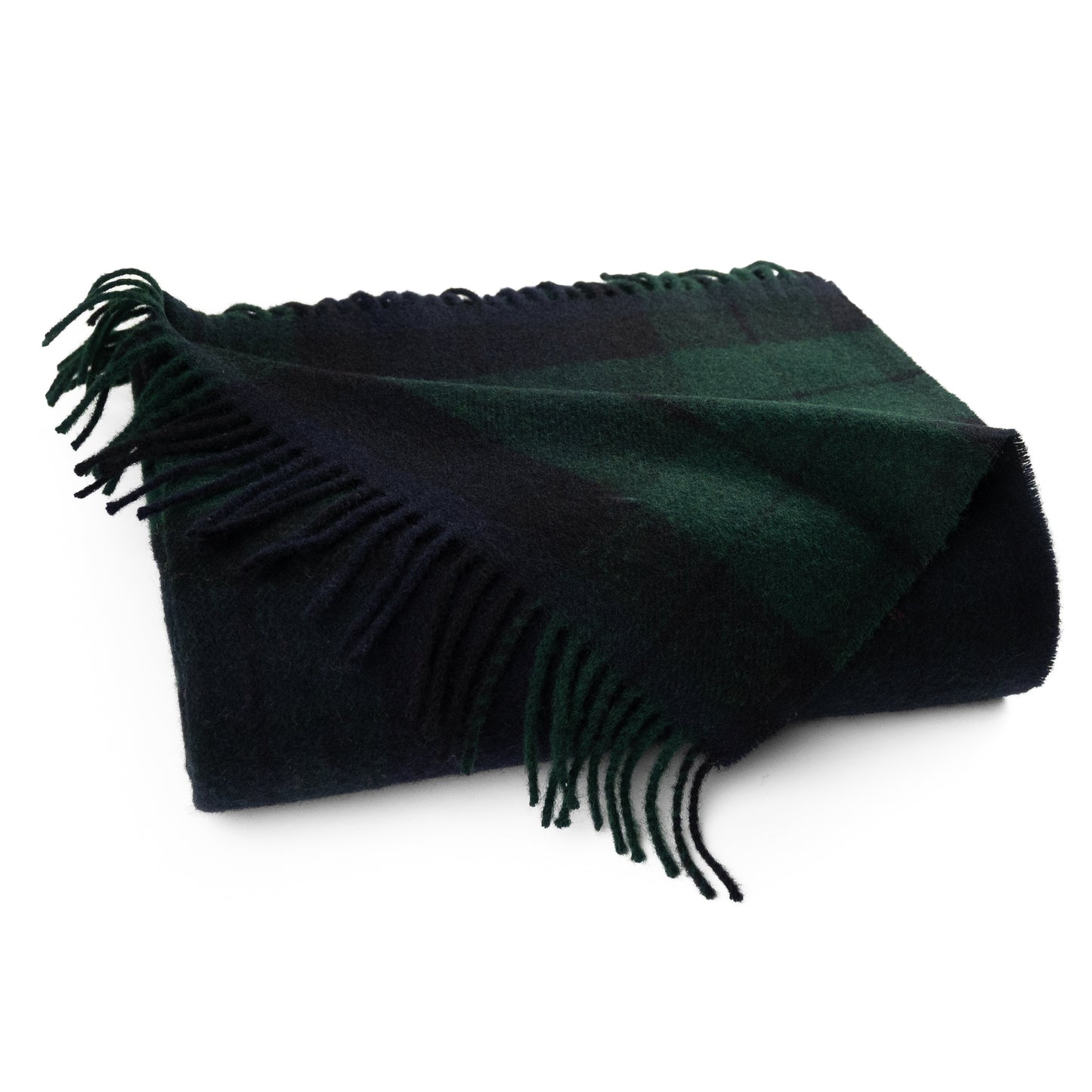 Highland Tweeds Shetland Lambswool Throw (Black Watch)-Throws and Blankets-[bar code]-Prince of Scots