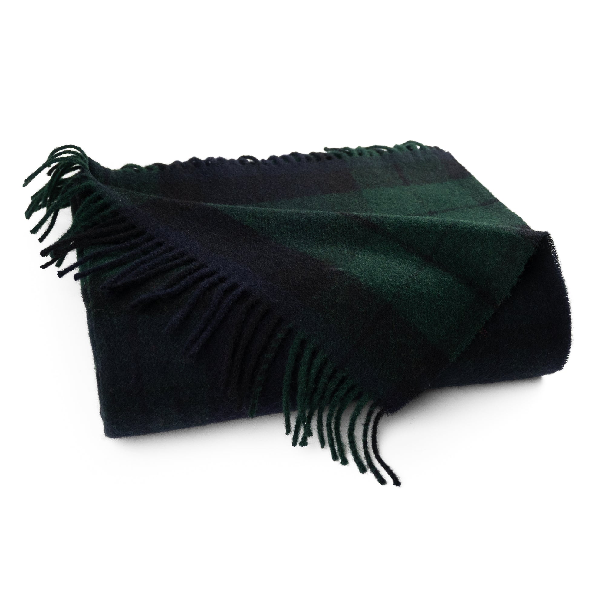 Highland Tweeds Shetland Lambswool Throw (Black Watch)-Throws and Blankets-[bar code]-Prince of Scots
