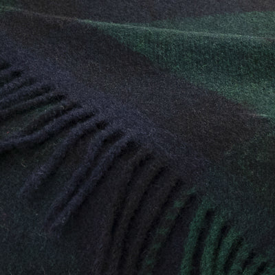 Highland Tweeds Shetland Lambswool Throw (Black Watch)-Throws and Blankets-[bar code]-Prince of Scots