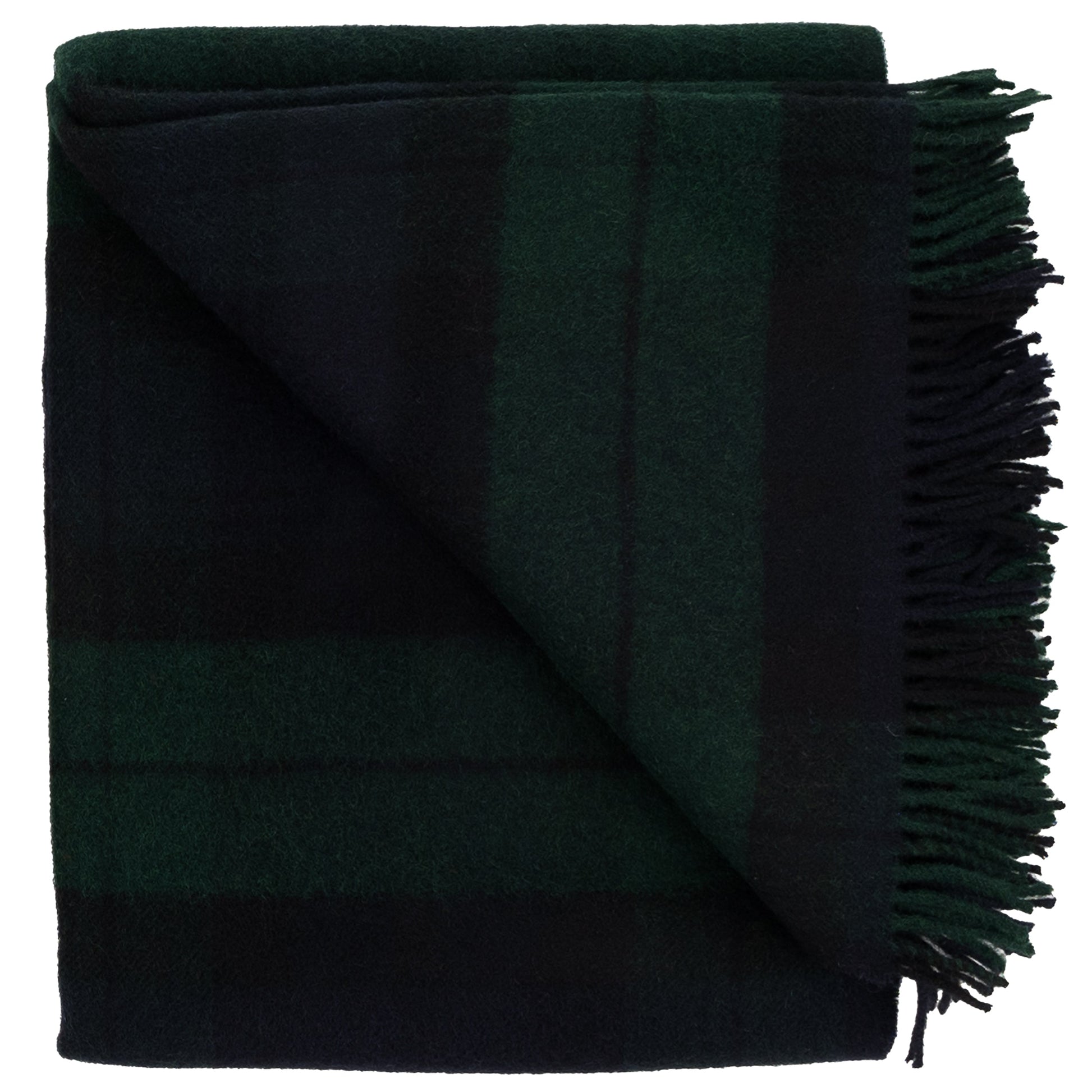 Highland Tweeds Shetland Lambswool Throw (Black Watch)-Throws and Blankets-[bar code]-ShetlandBlackWatch-Prince of Scots