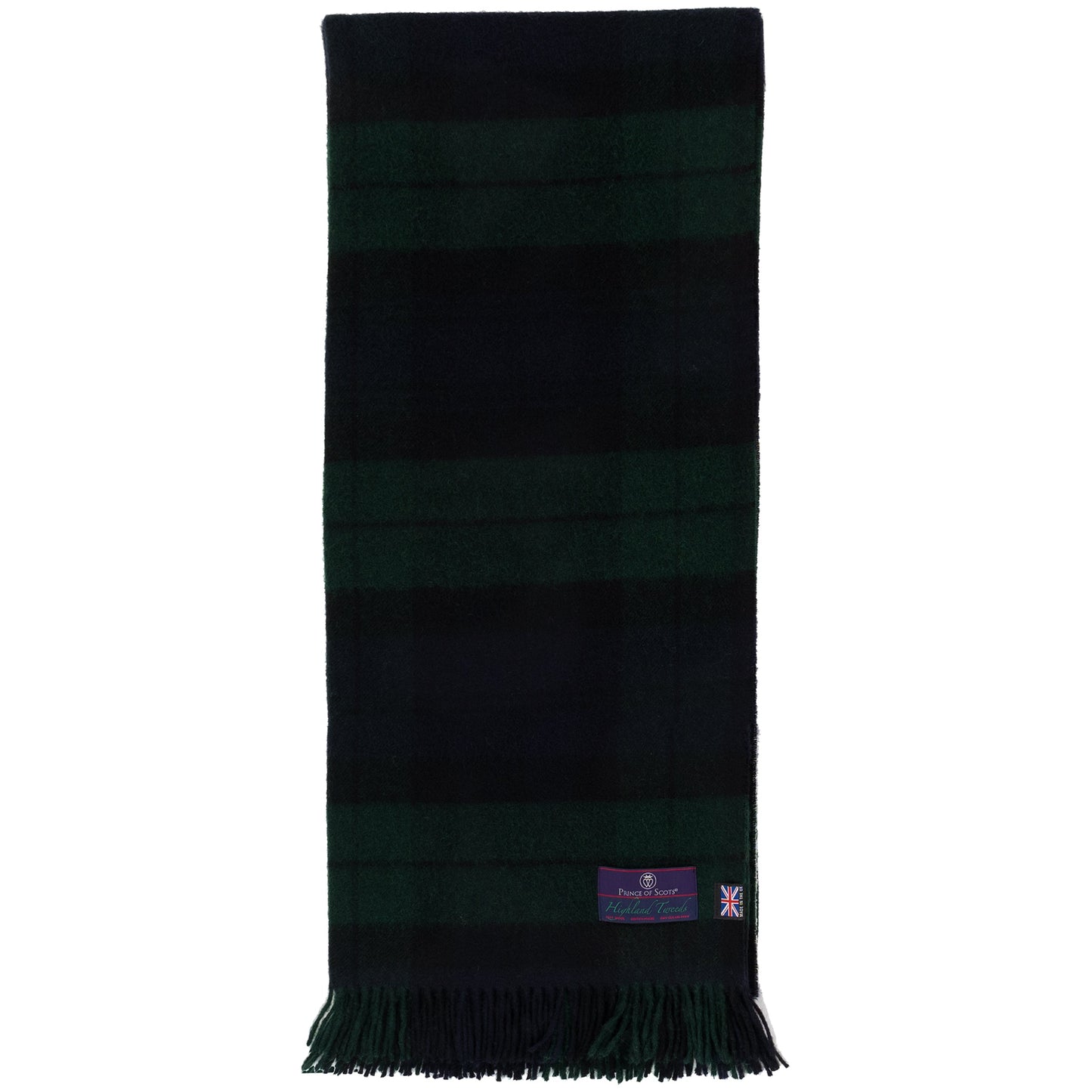 Highland Tweeds Shetland Lambswool Throw (Black Watch)-Throws and Blankets-[bar code]-ShetlandBlackWatch-Prince of Scots